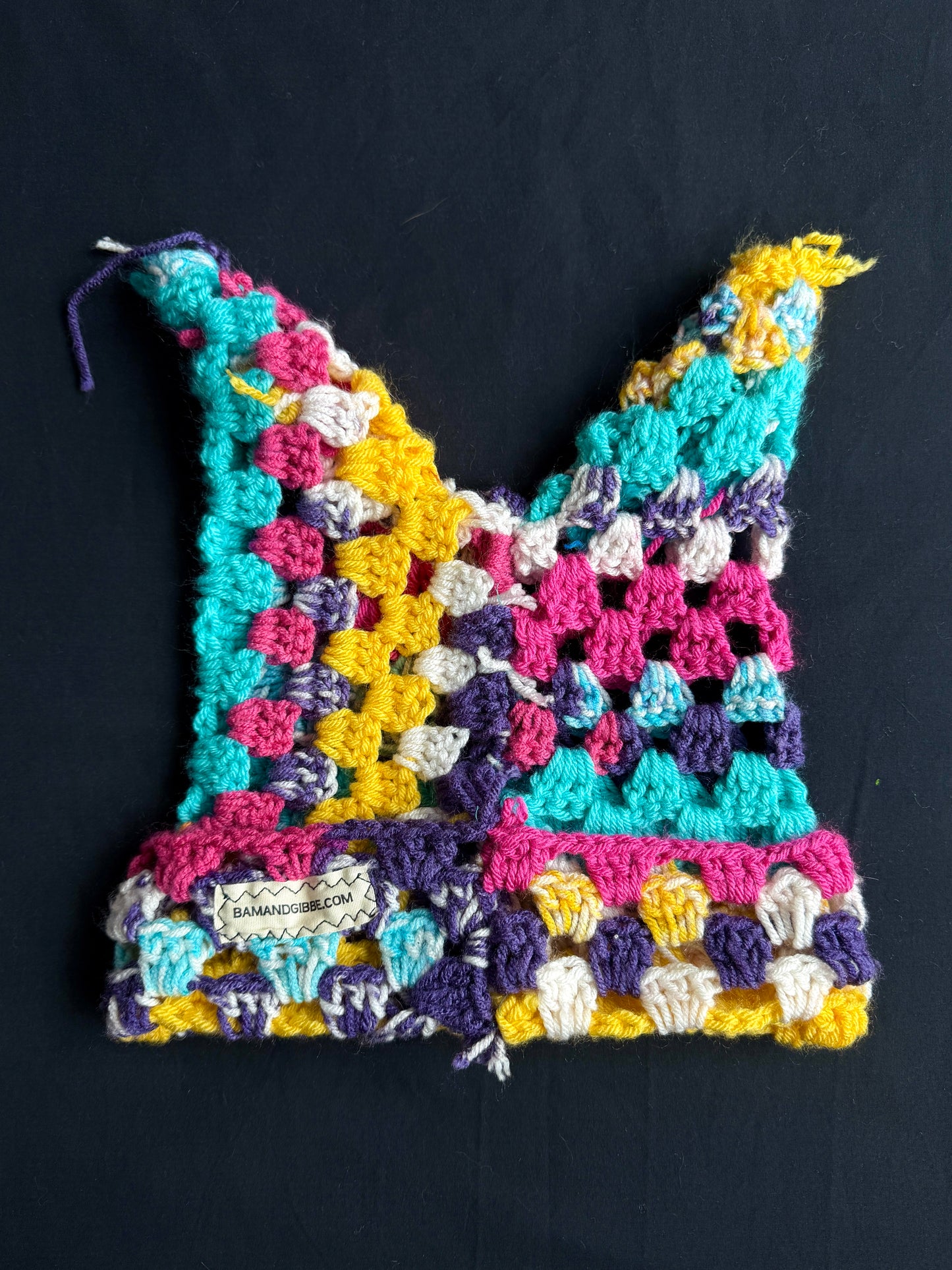 Crochet eyeball patch hat