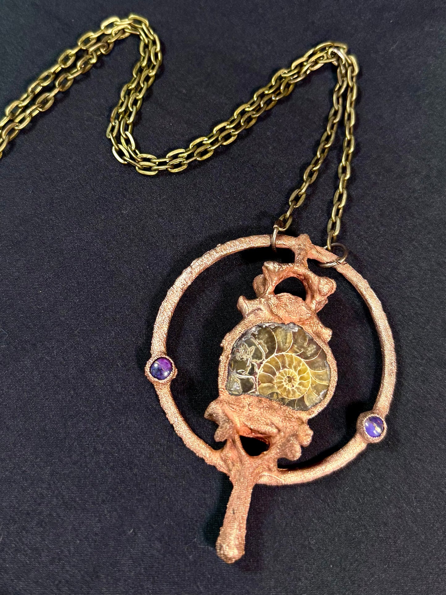 Ammonite vertebra amulet