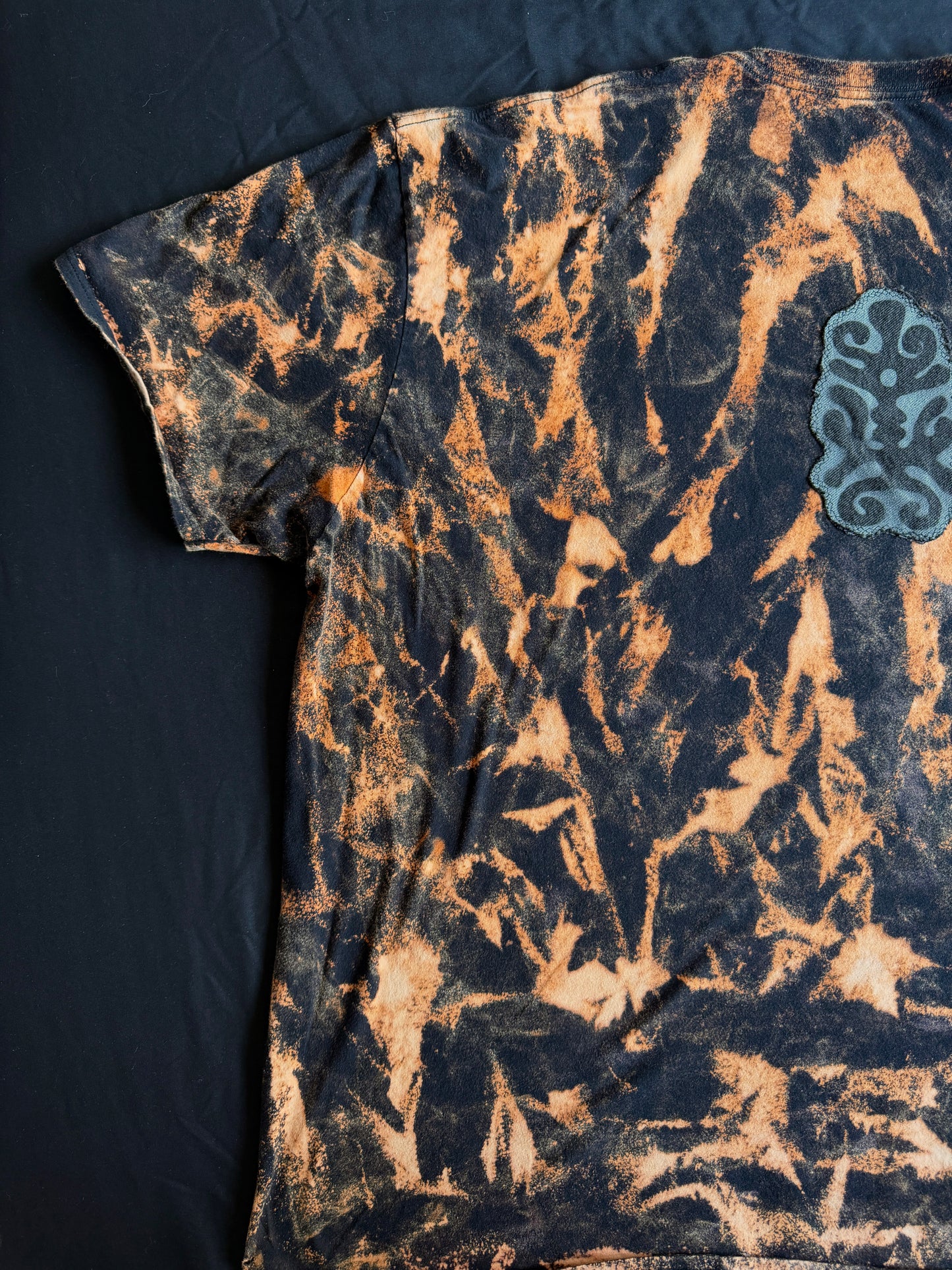 Moon goddess bleach dyed t-shirt