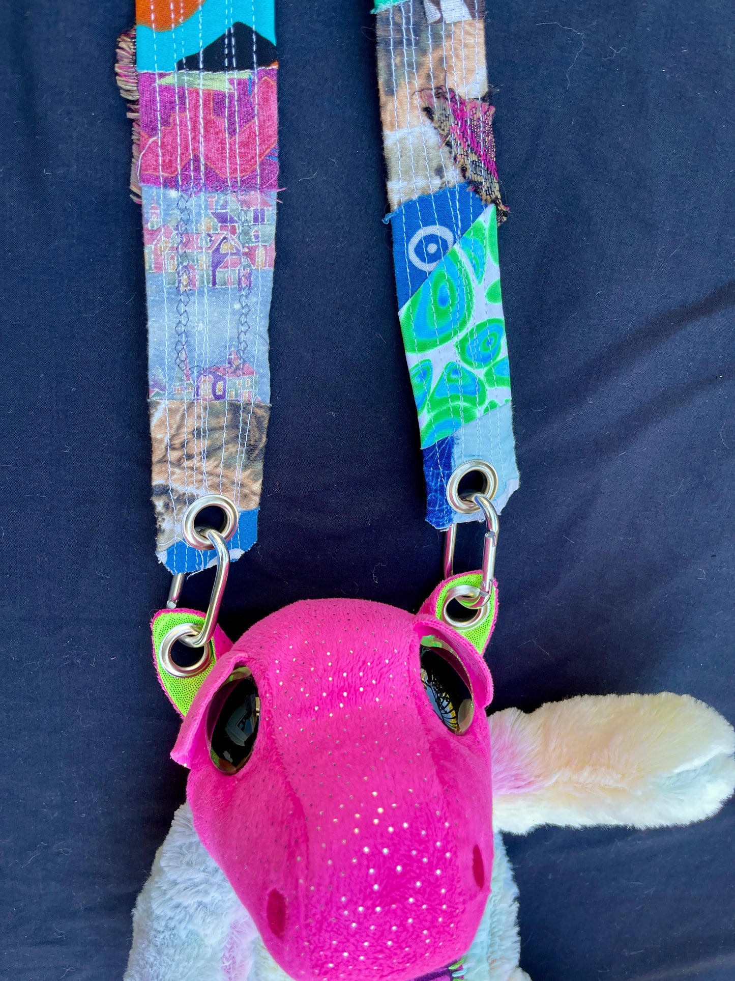 Dragon + rainbow bear hybrid side bag