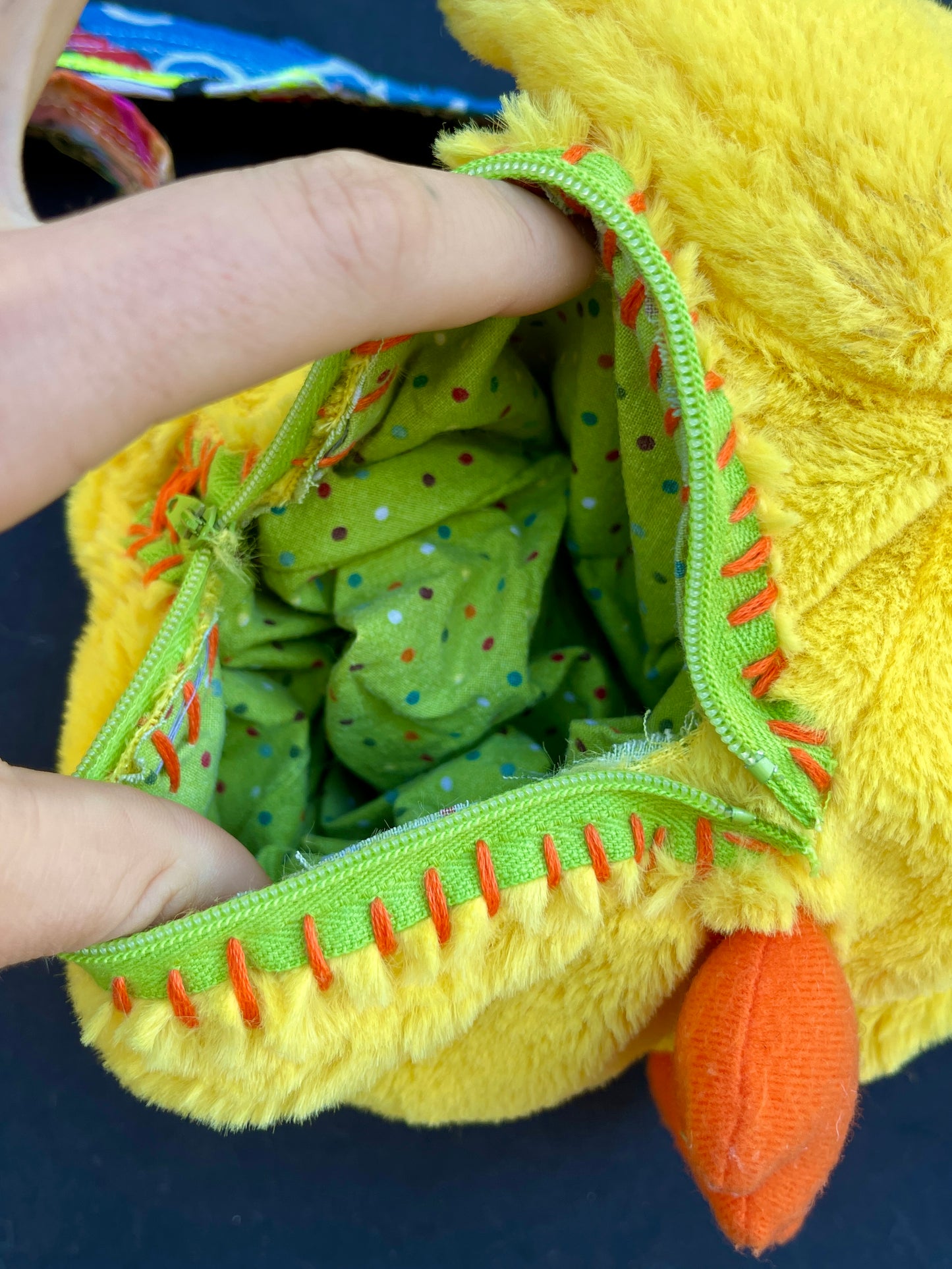 Dragon + duck hybrid side bag