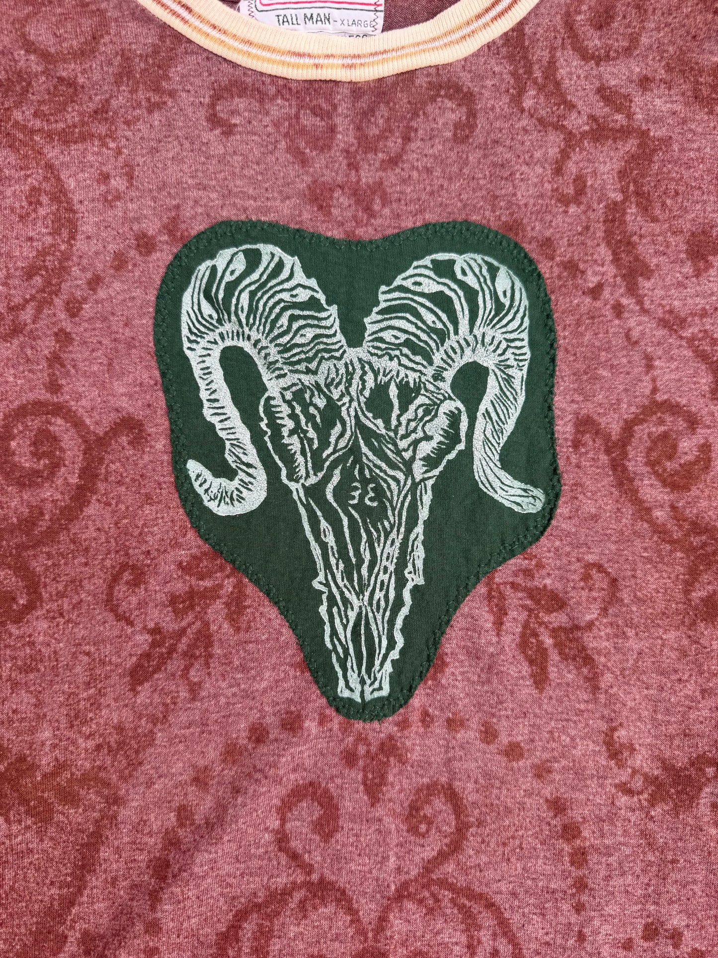 All seeing billy skull bleach dyed long sleeve