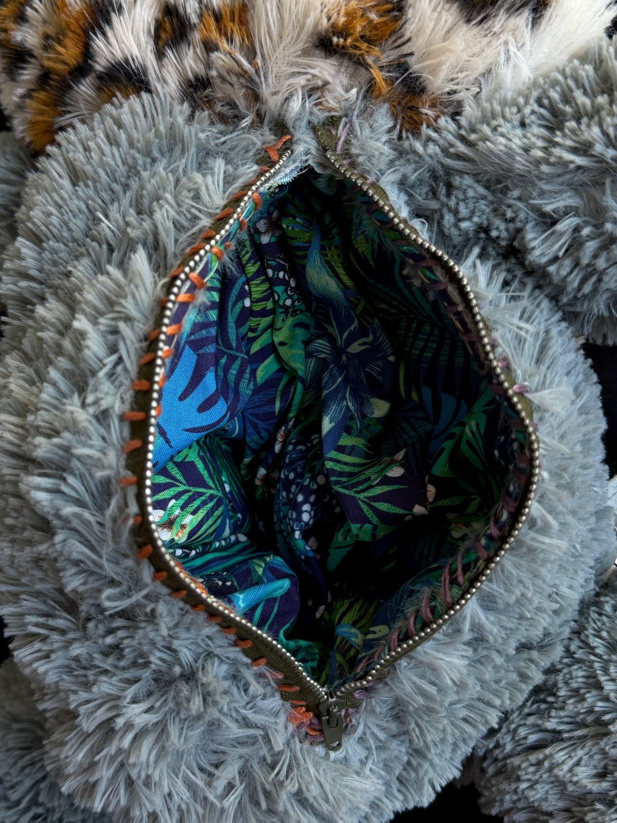 Leopard + sloth hybrid back pack