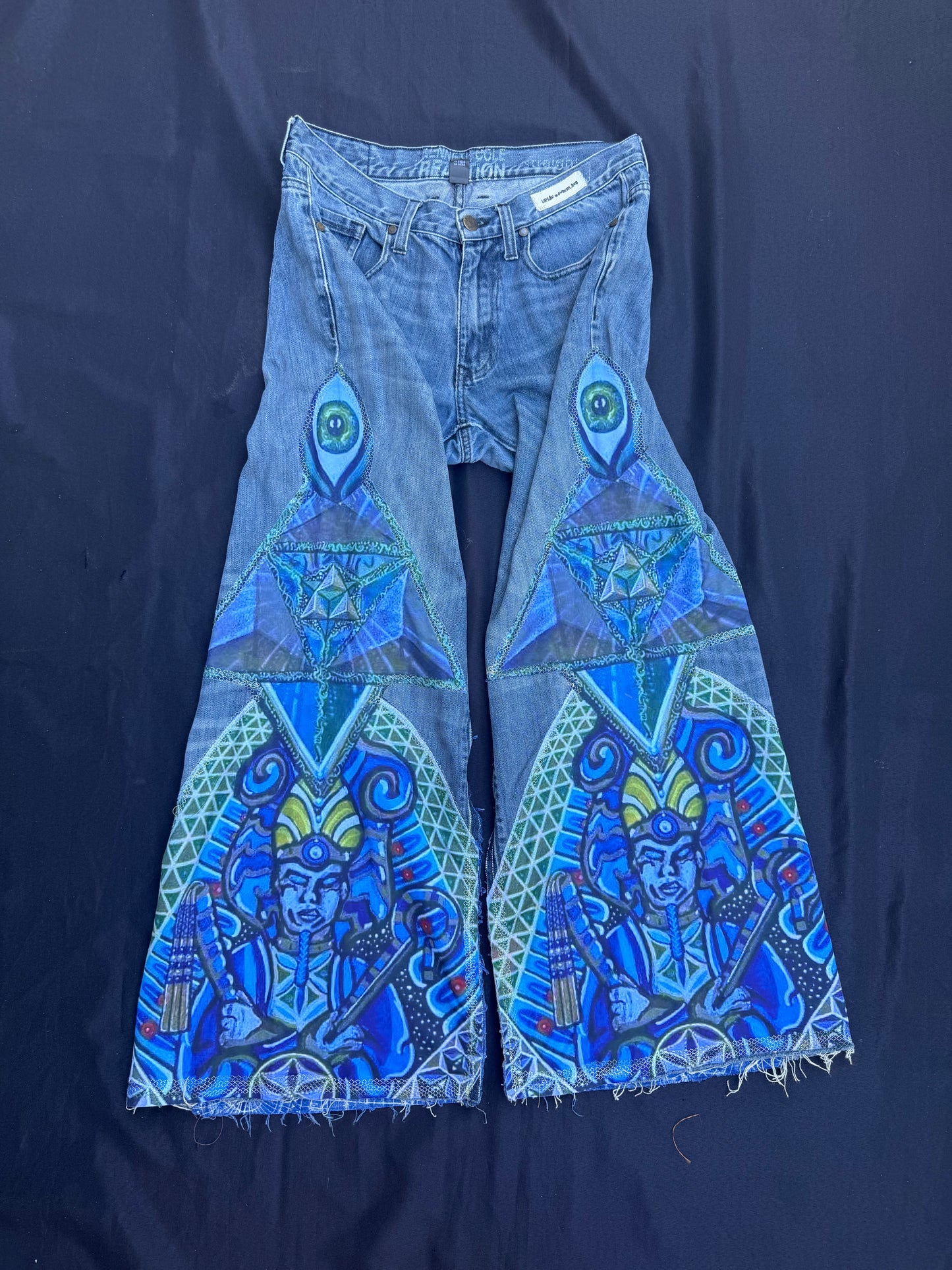 Jesse James astral pharaoh patch jeans