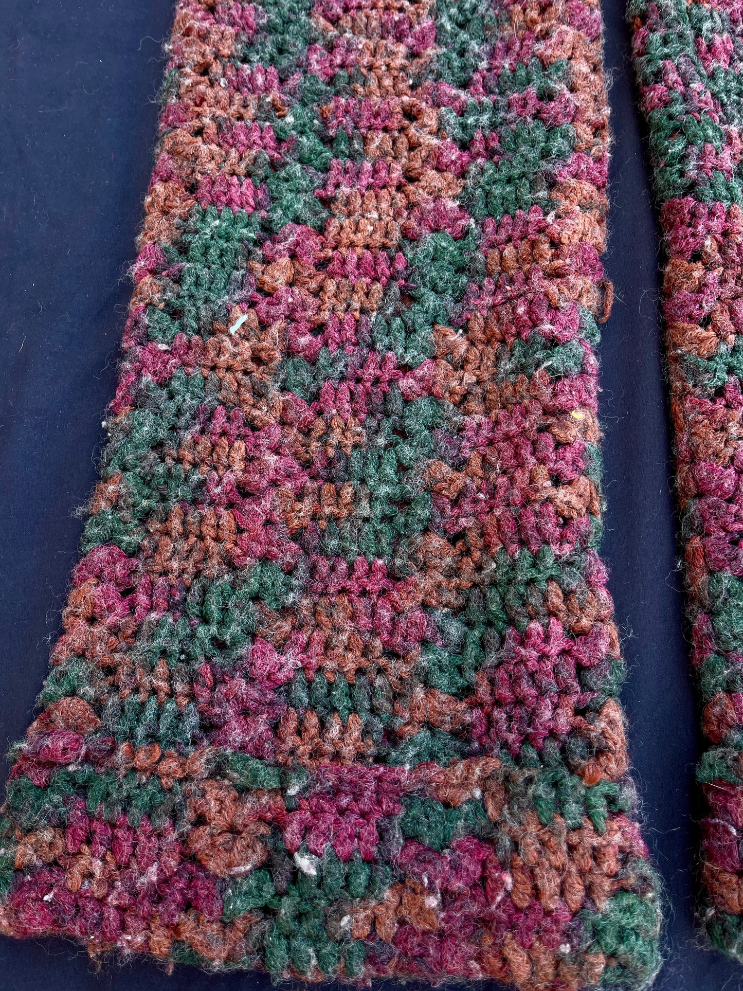 Maroon confetti crochet pants