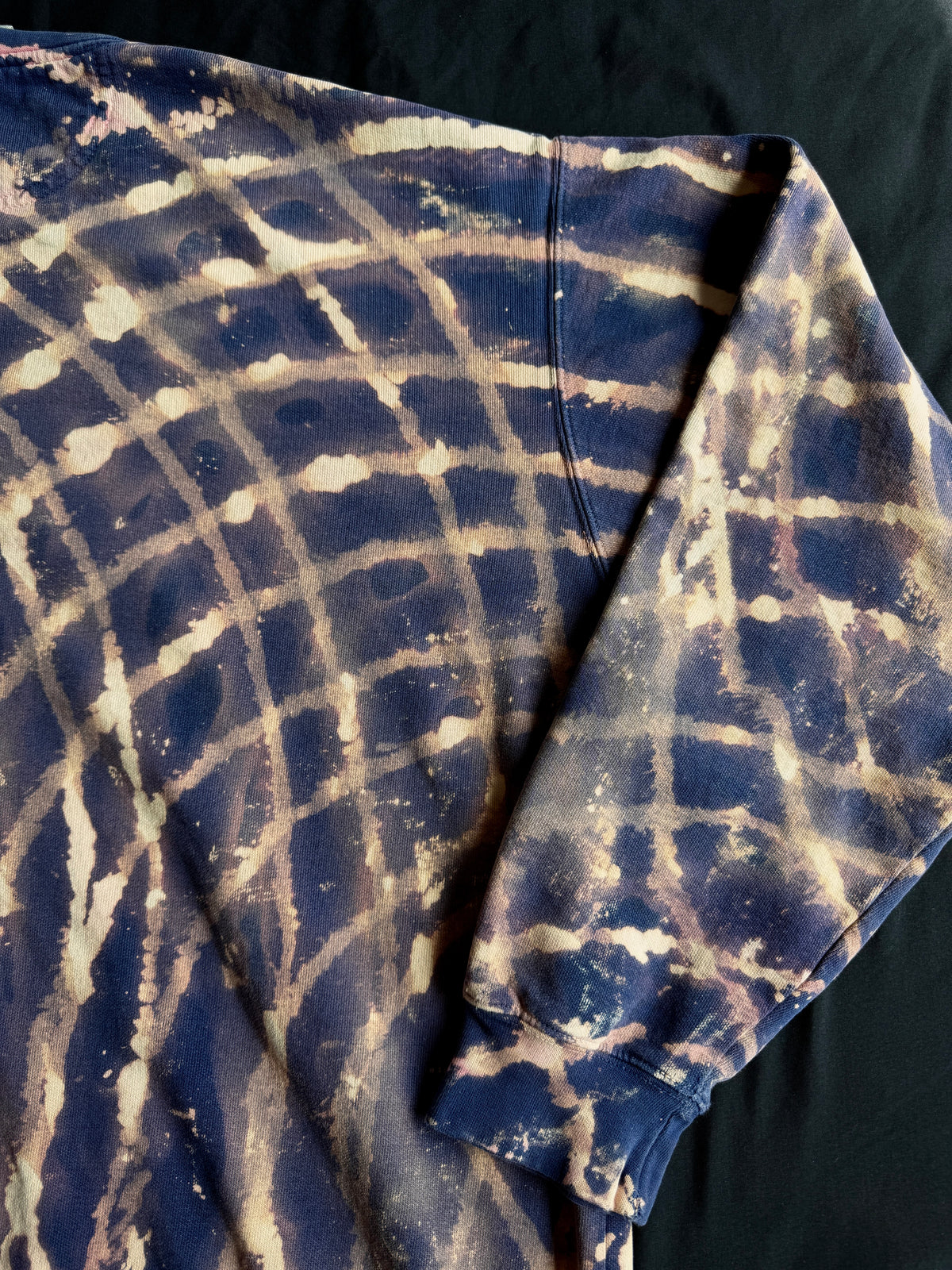 Moon goddess patch bleach dyed crewneck