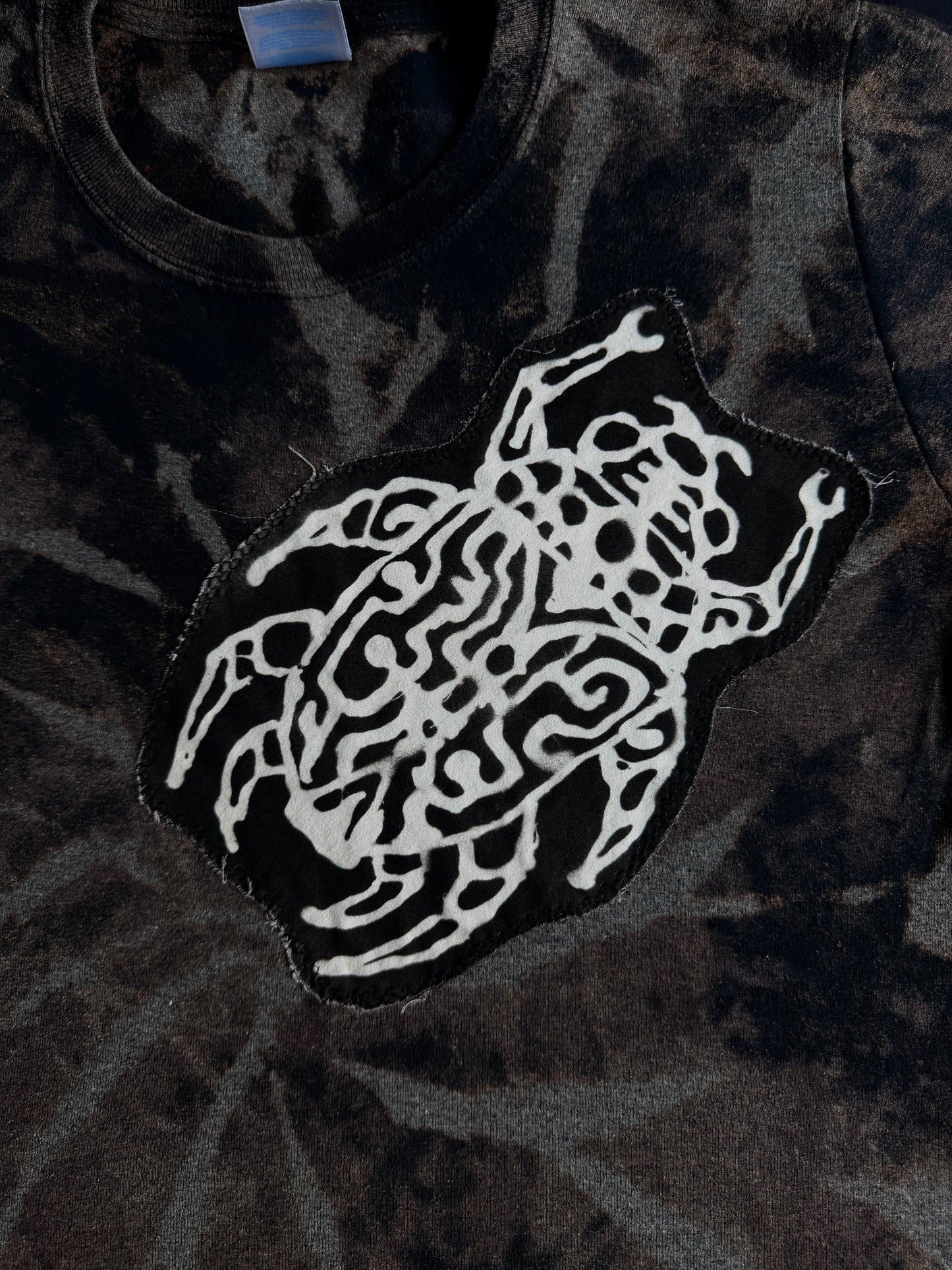 Beetle bleach dyed t-shirt