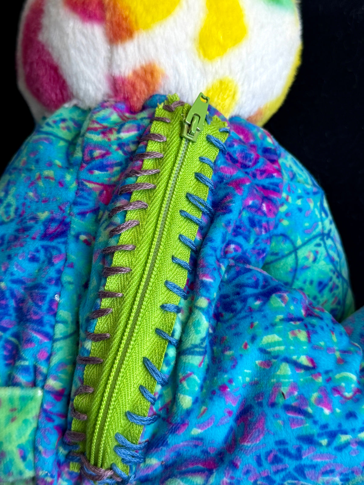 Rainbow dog + elephant hybrid side bag