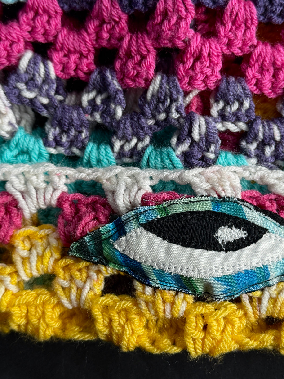Crochet eyeball hat