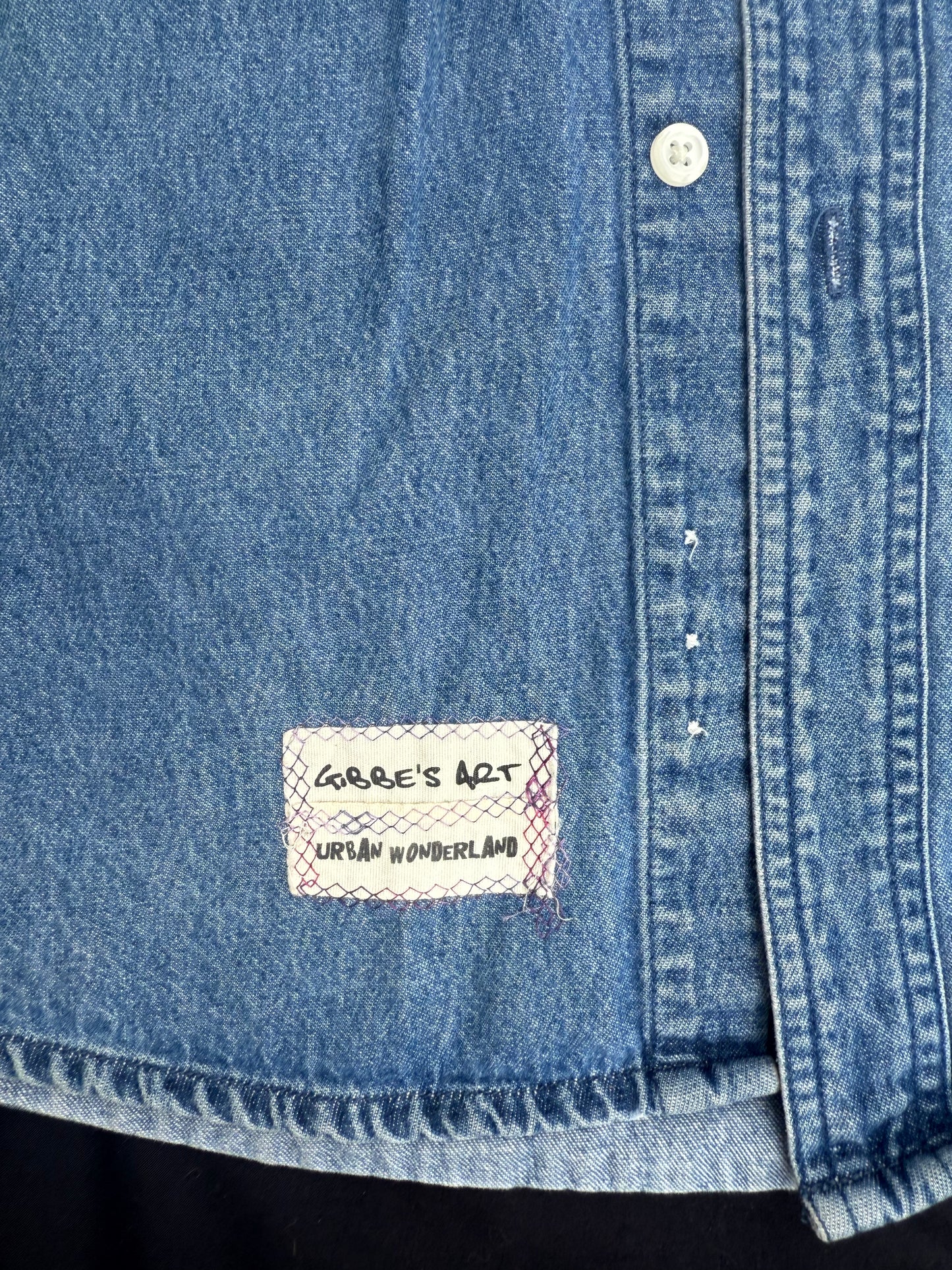 Billy strings patched jean button up