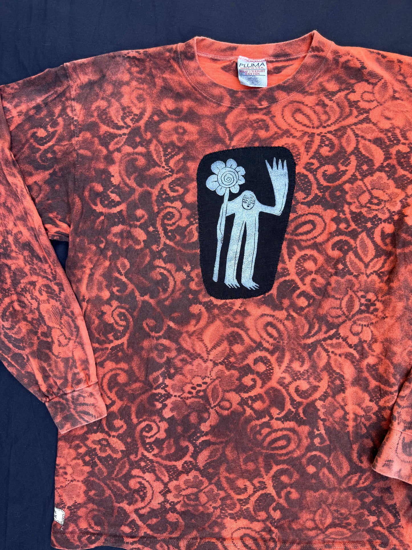 Flower boy patch spray painted shirt