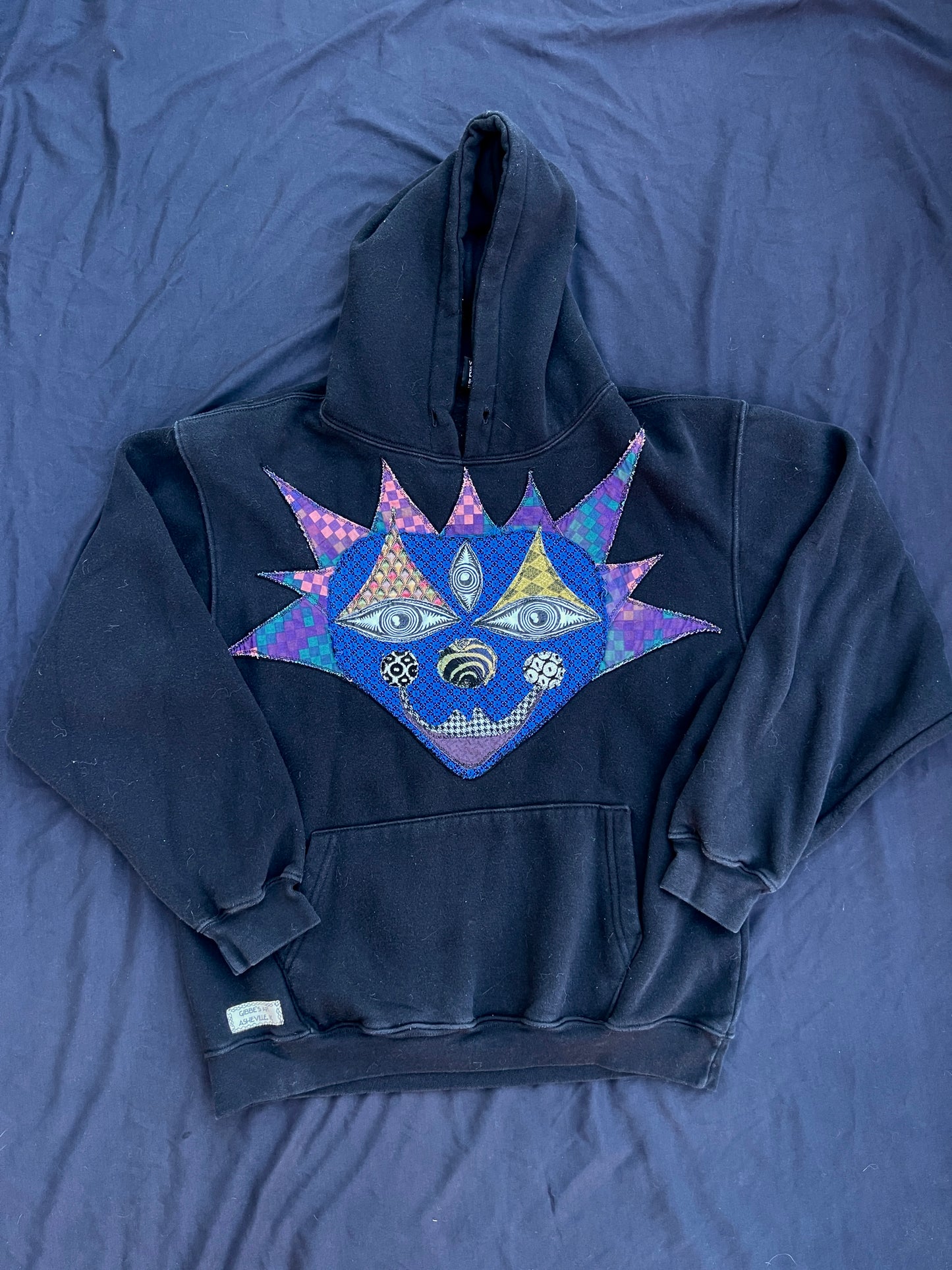 Clown & sigil patch hoodie