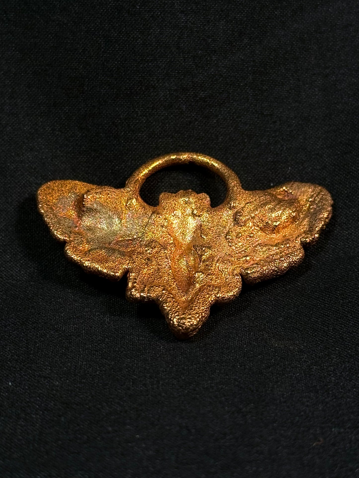 Aquamarine moth amulet