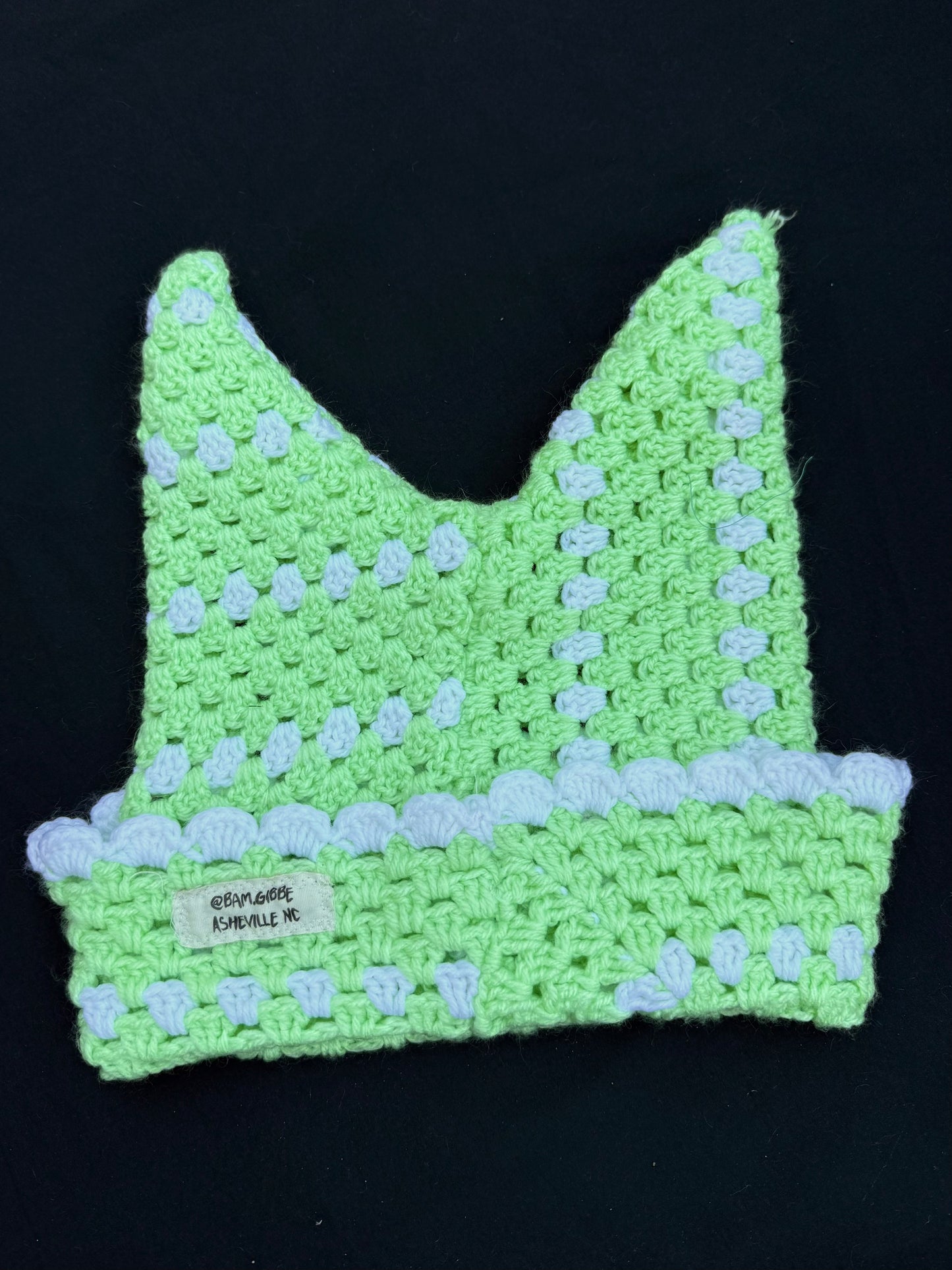 Crochet eyeball patch hat