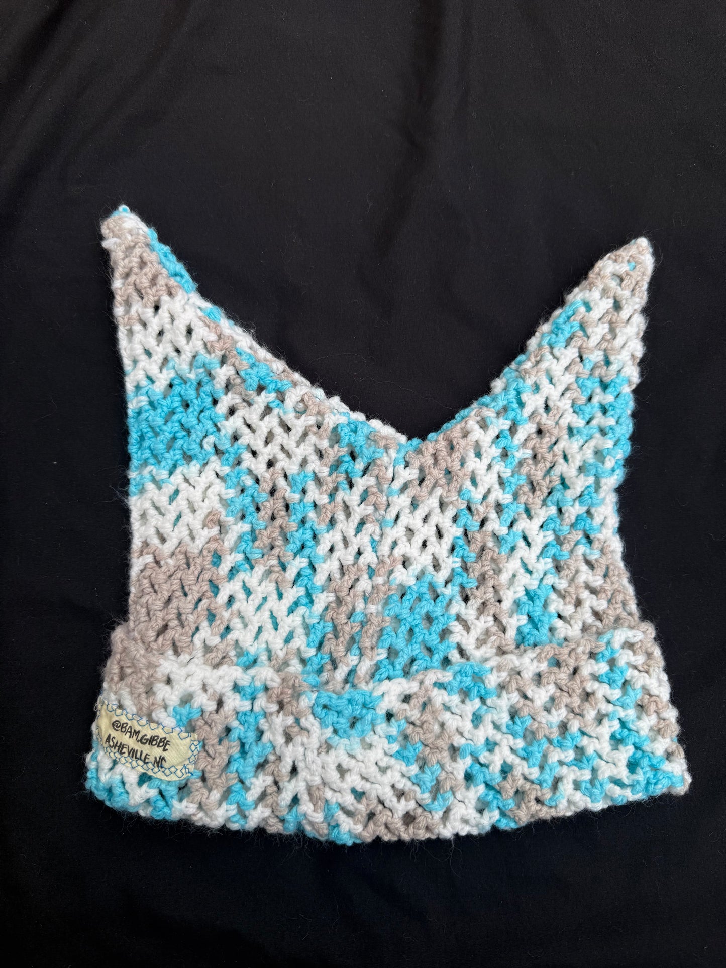 Crochet shape patch hat