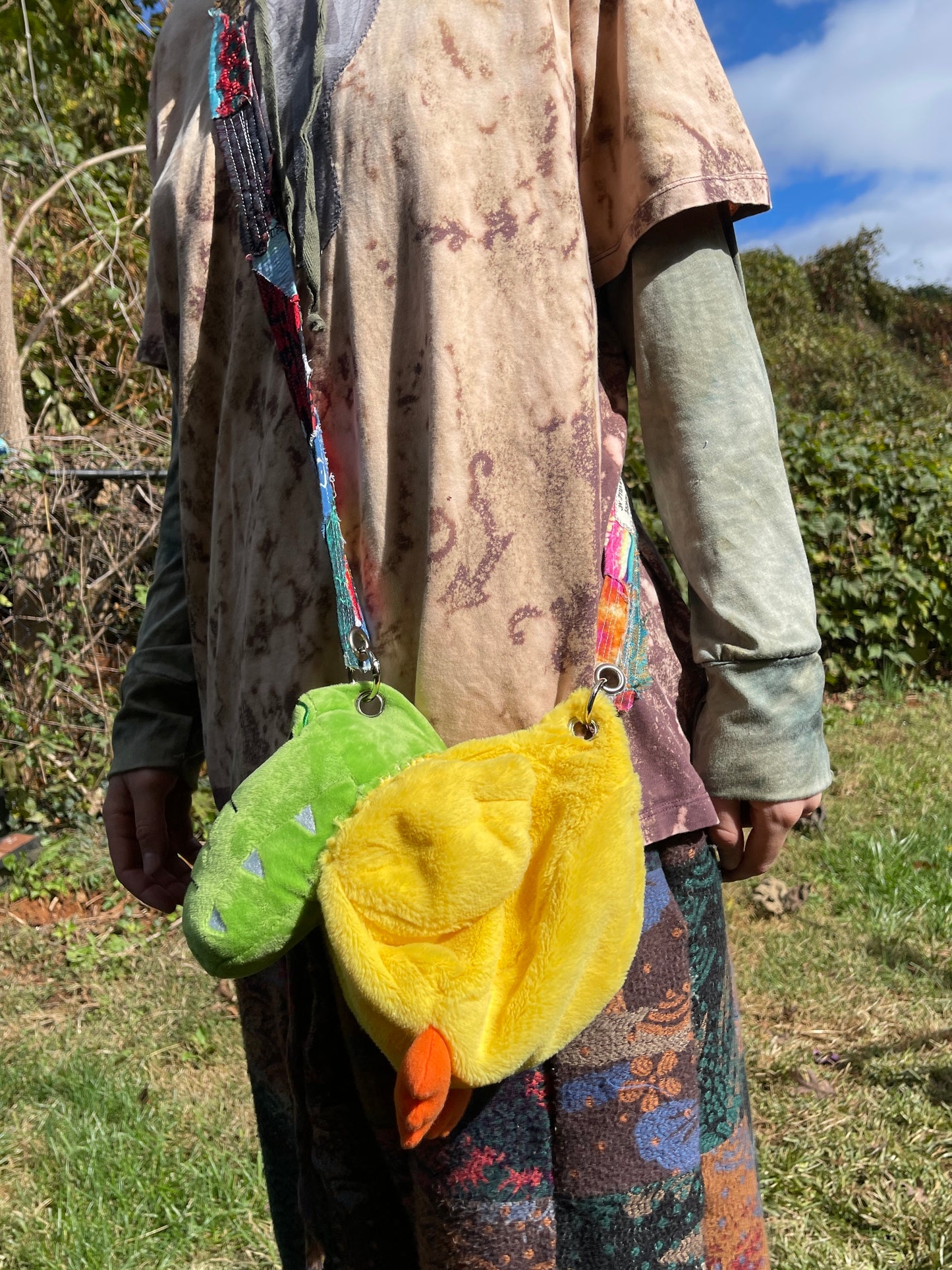 Dragon + duck hybrid side bag