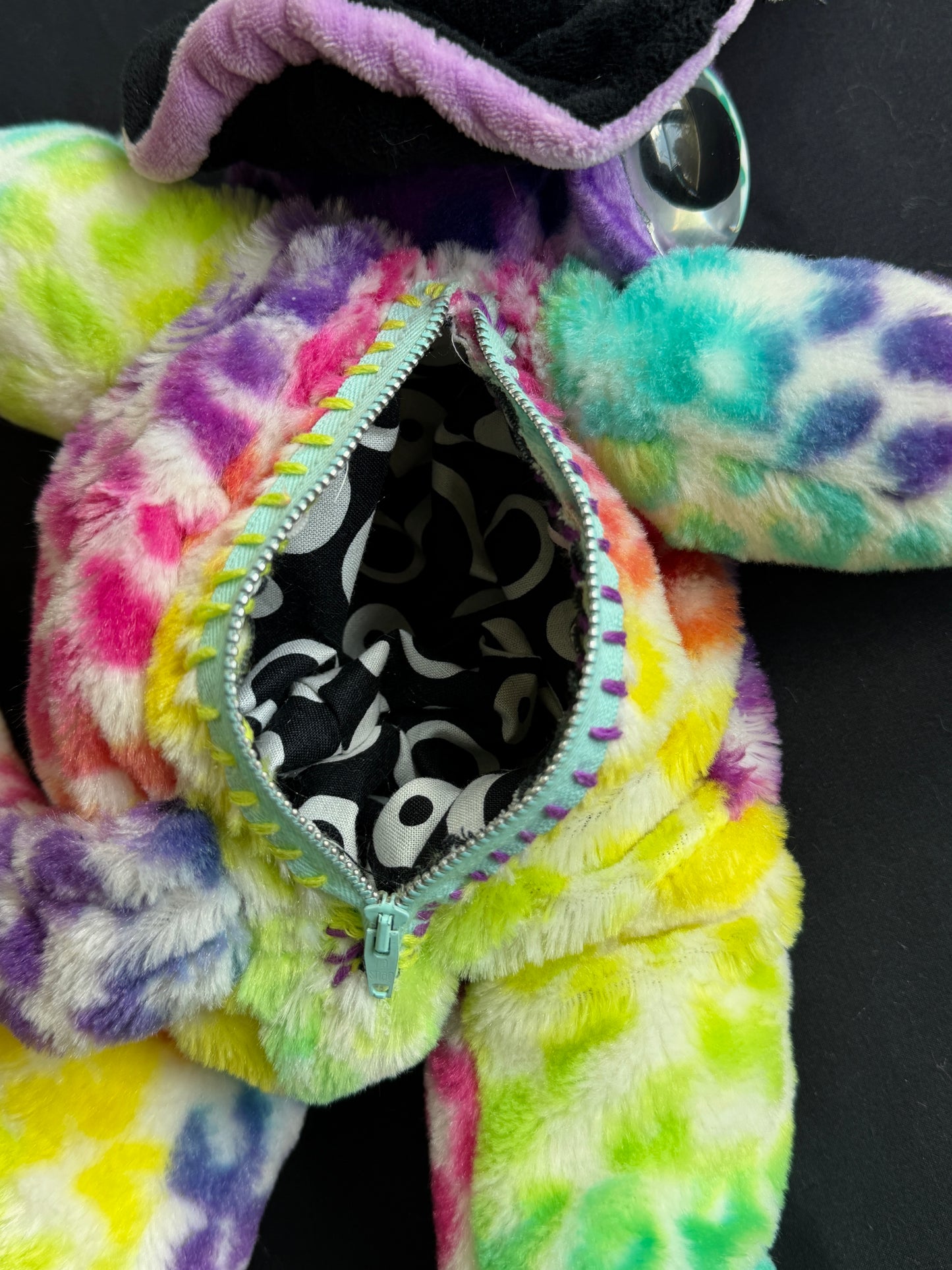 Pirate turtle + rainbow leopard hybrid side bag