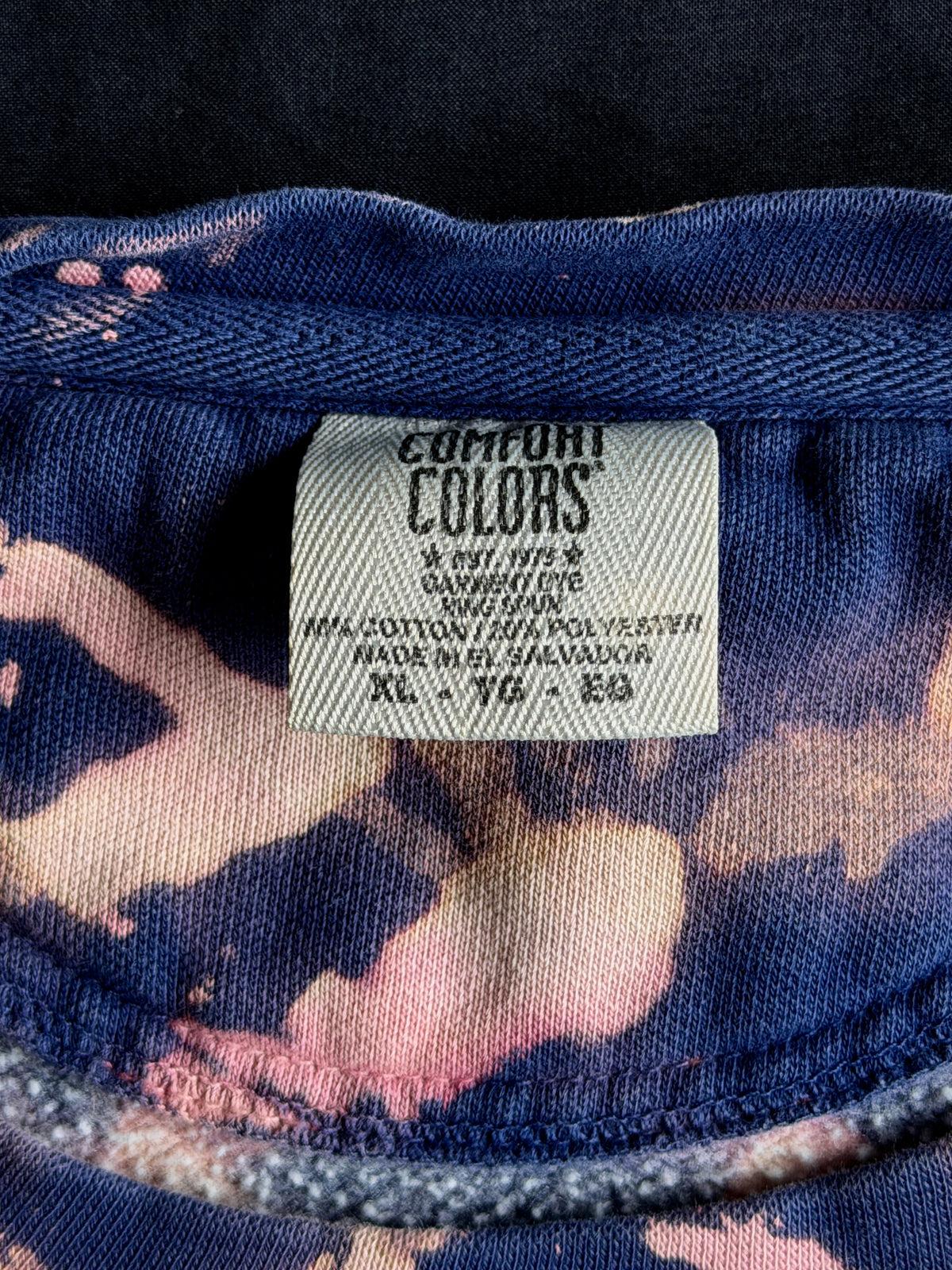 Moon goddess patch bleach dyed crewneck