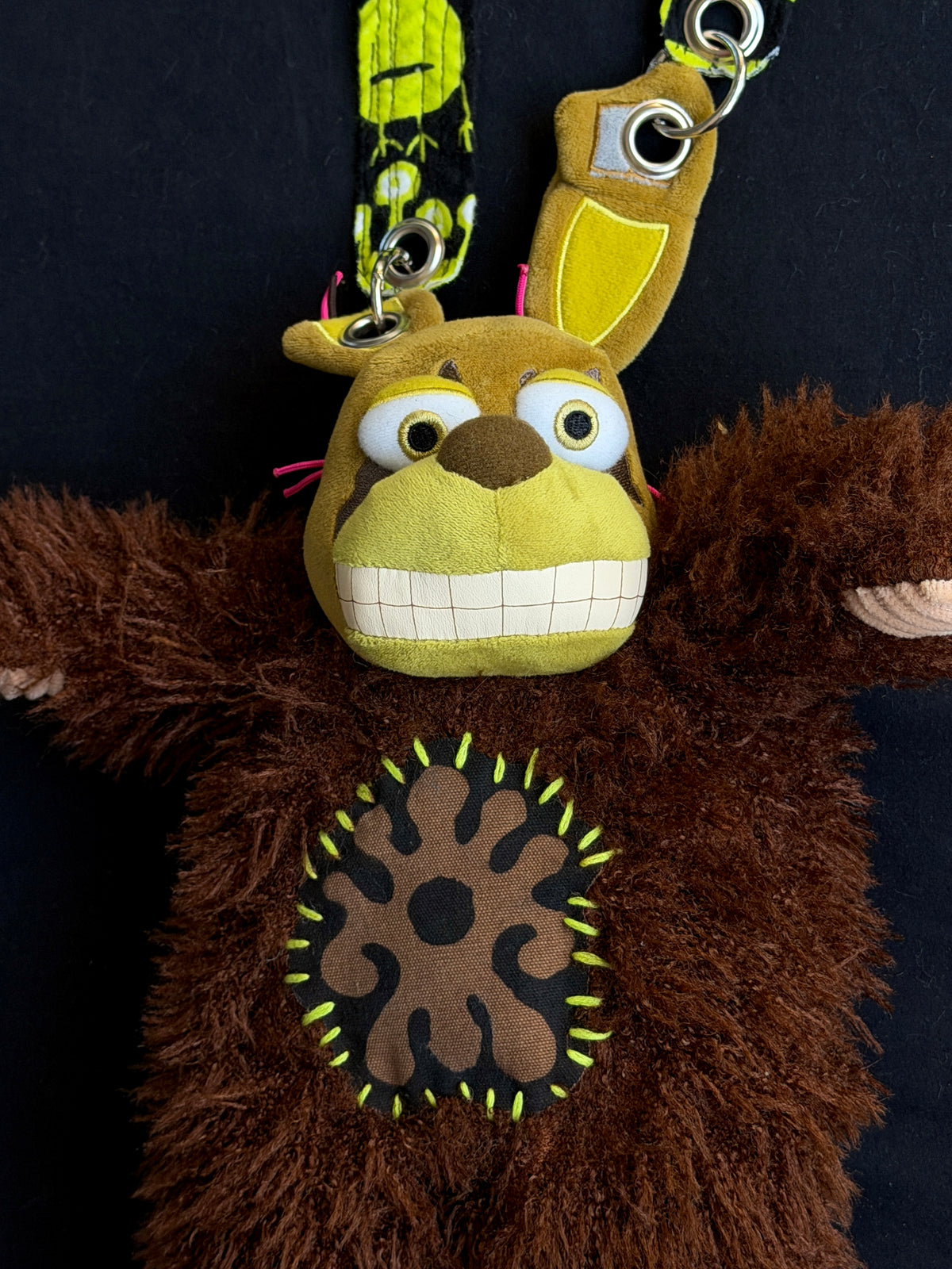 Springtrap + fluffy brown bear hybrid side bag