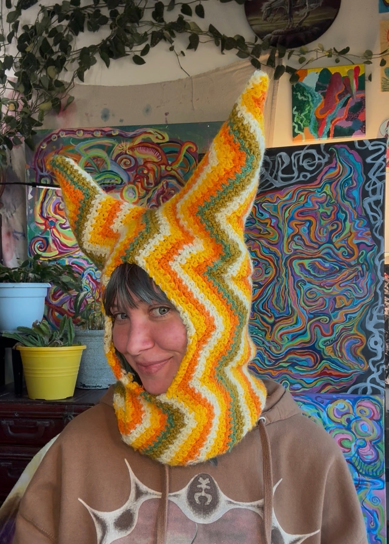 Double stuffed crochet mask