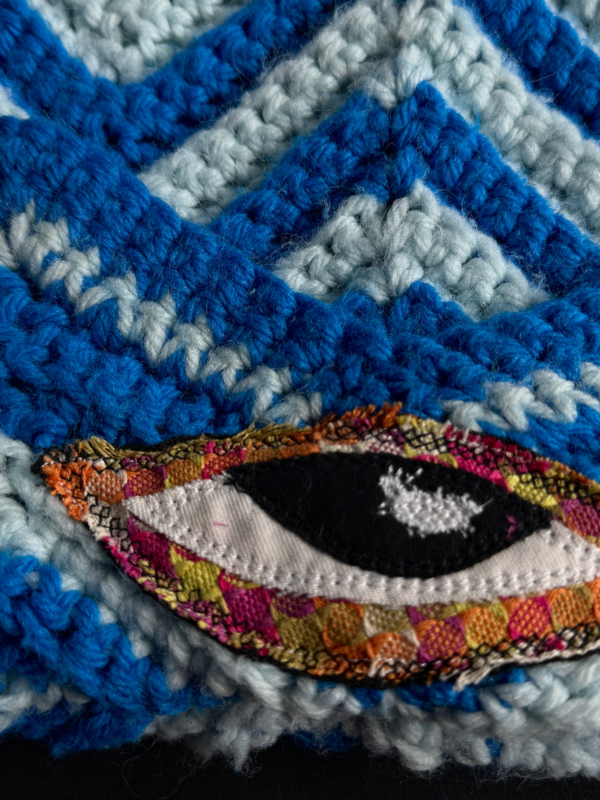 Crochet eyeball hat