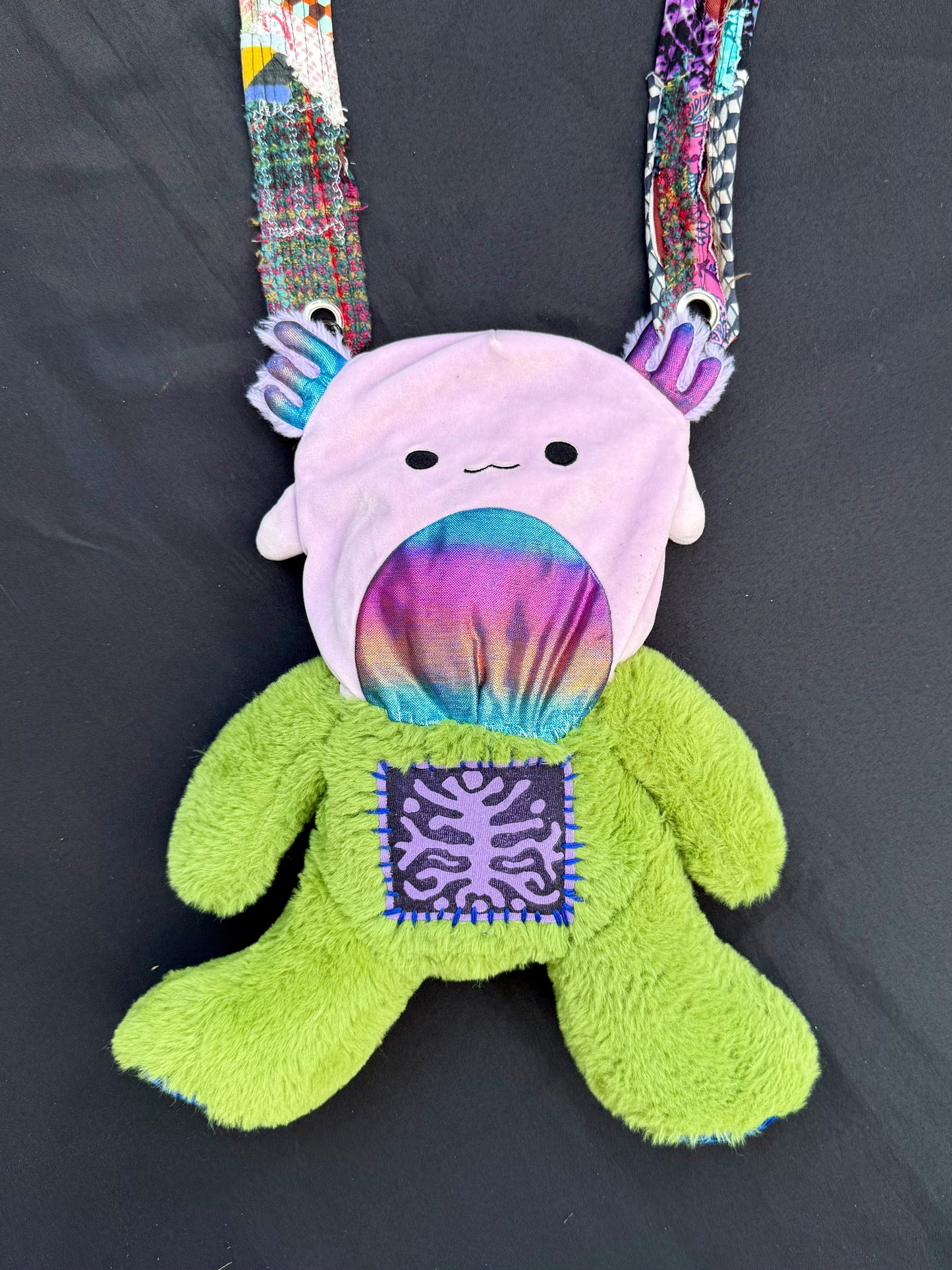 Squishmallow + dragon hybrid side bag