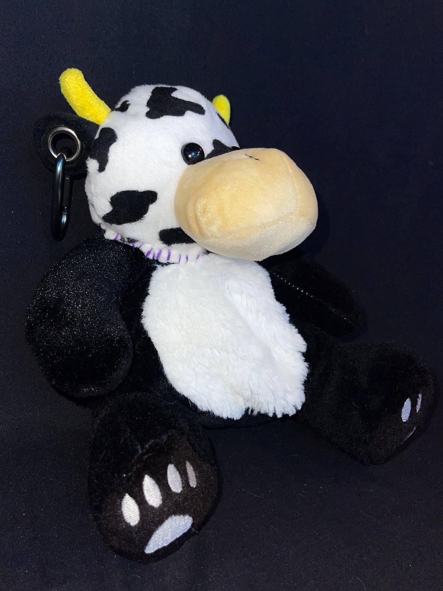 Cow + panda bear keychain stash pouch