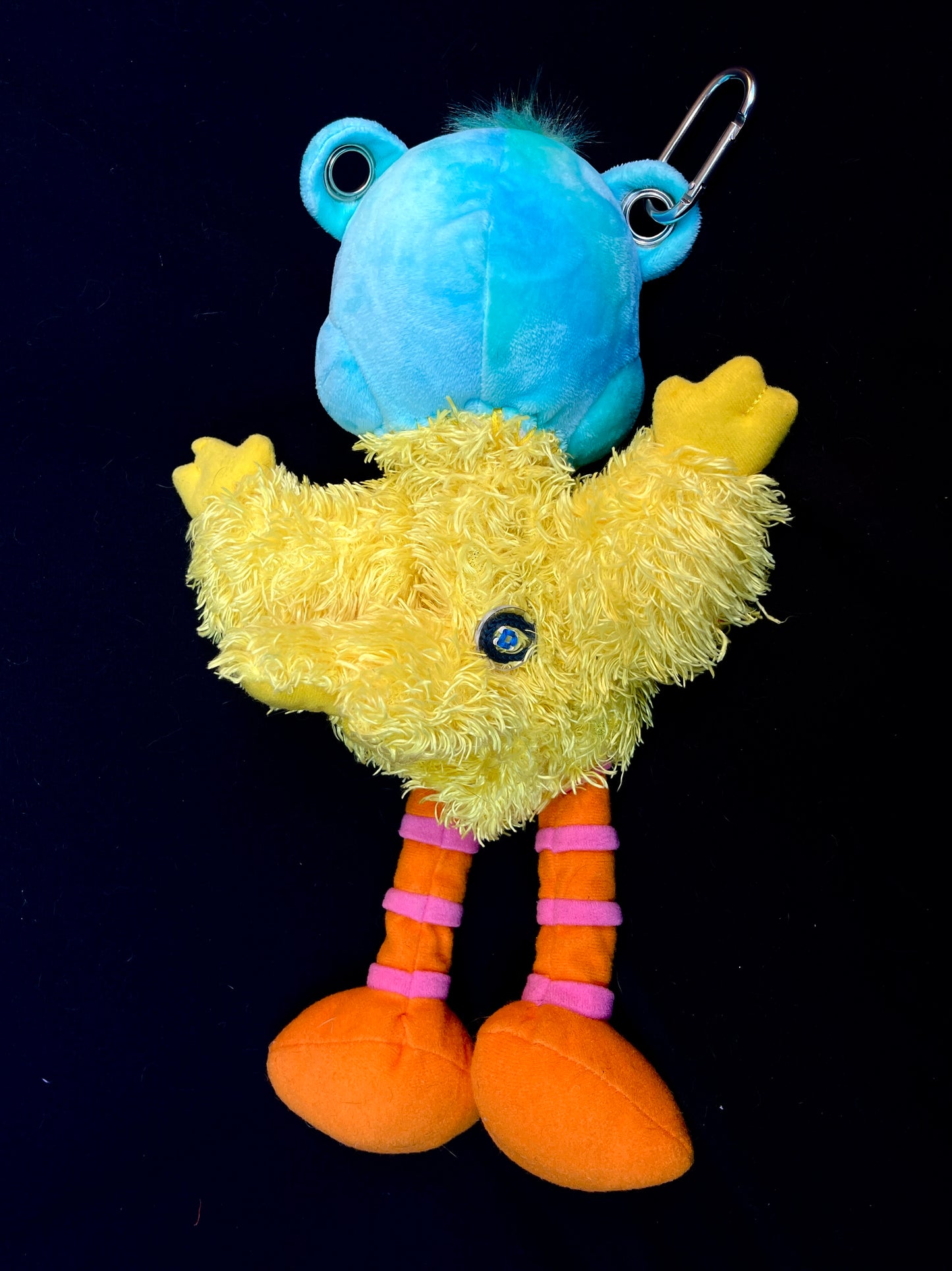 Care bear + big bird keychain stash pouch
