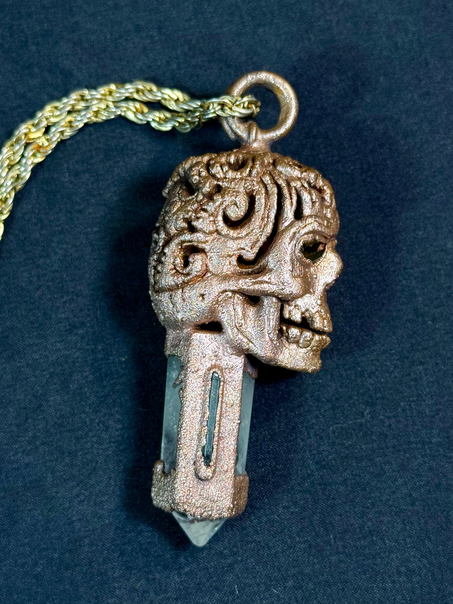 Crystal skull amulet