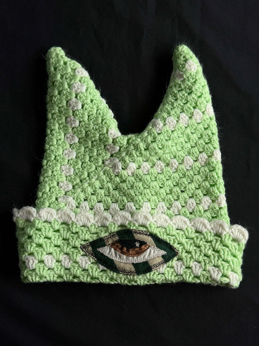 Crochet eyeball hat
