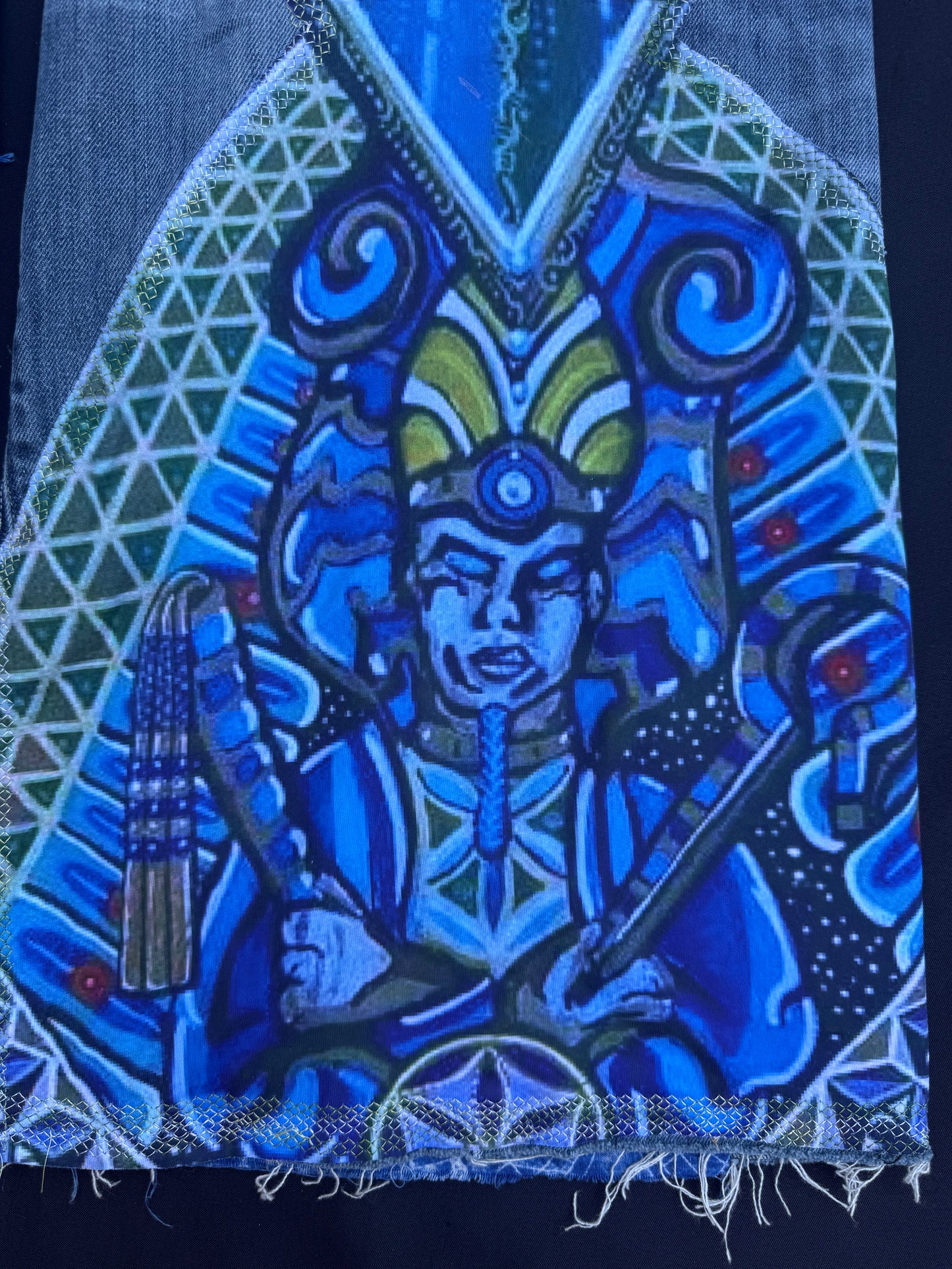 Jesse James astral pharaoh patch jeans