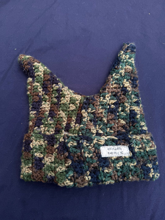 Crochet eyeball patch hat