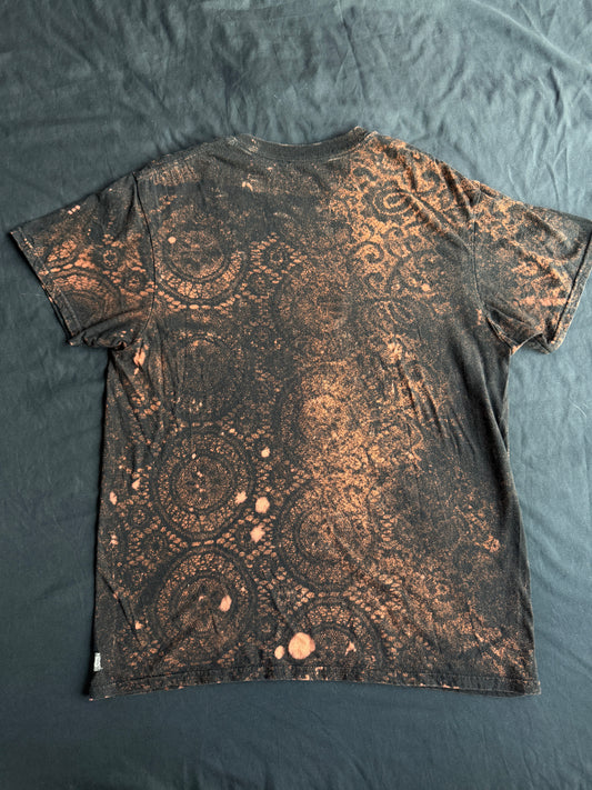 UFO bleach dyed t-shirt