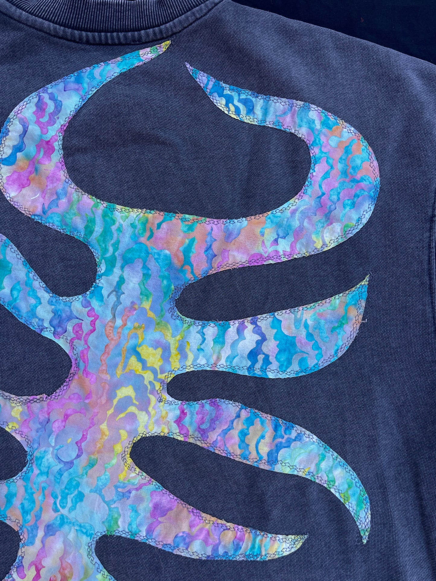 Baby clown & rainbow sigil patch sweatshirt