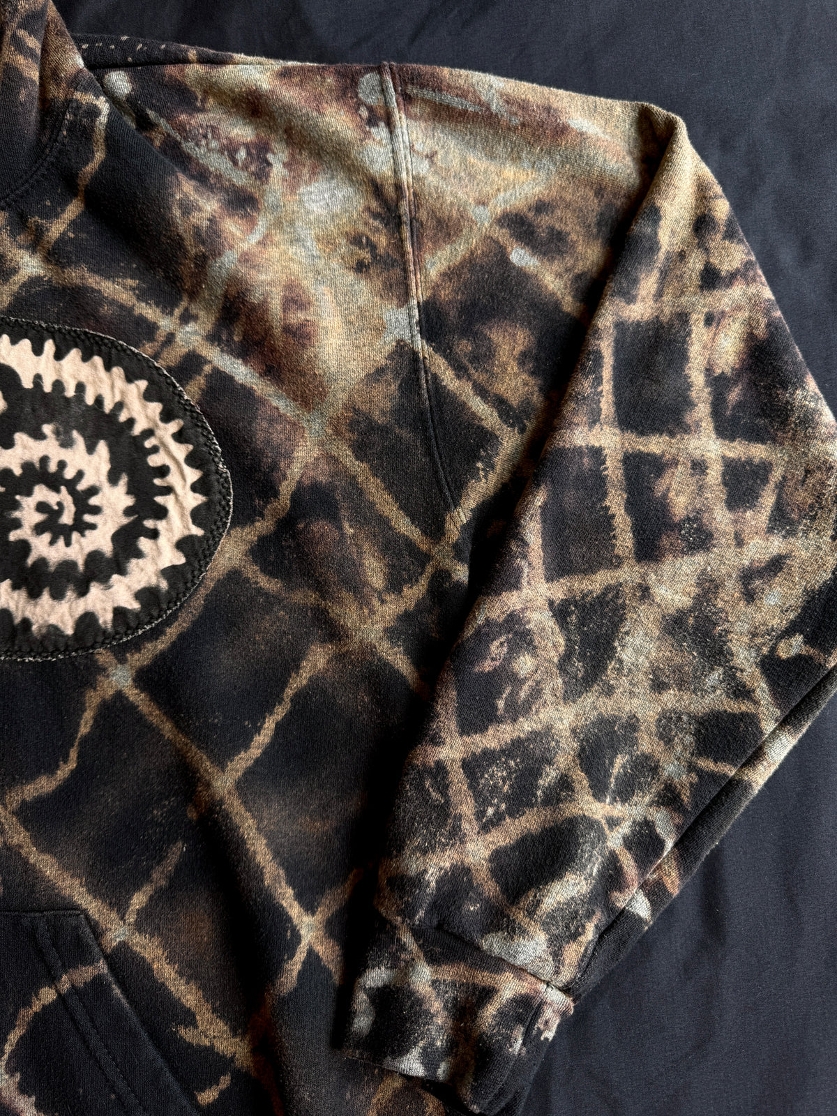 Gremlin + chameleon bleach dyed hoodie