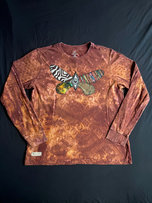 Butterfly bleach dyed long sleeve