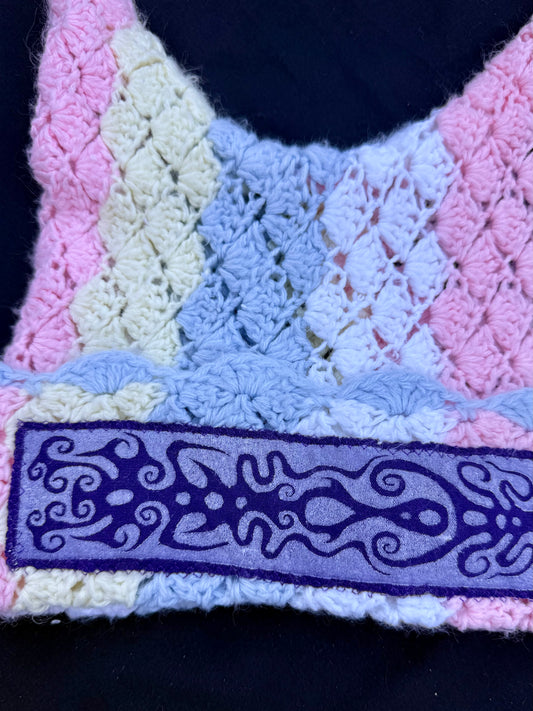 Crochet shape patch hat