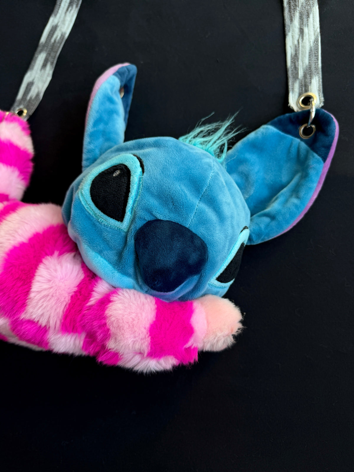 Stitch + Cheshire Cat hybrid side bag