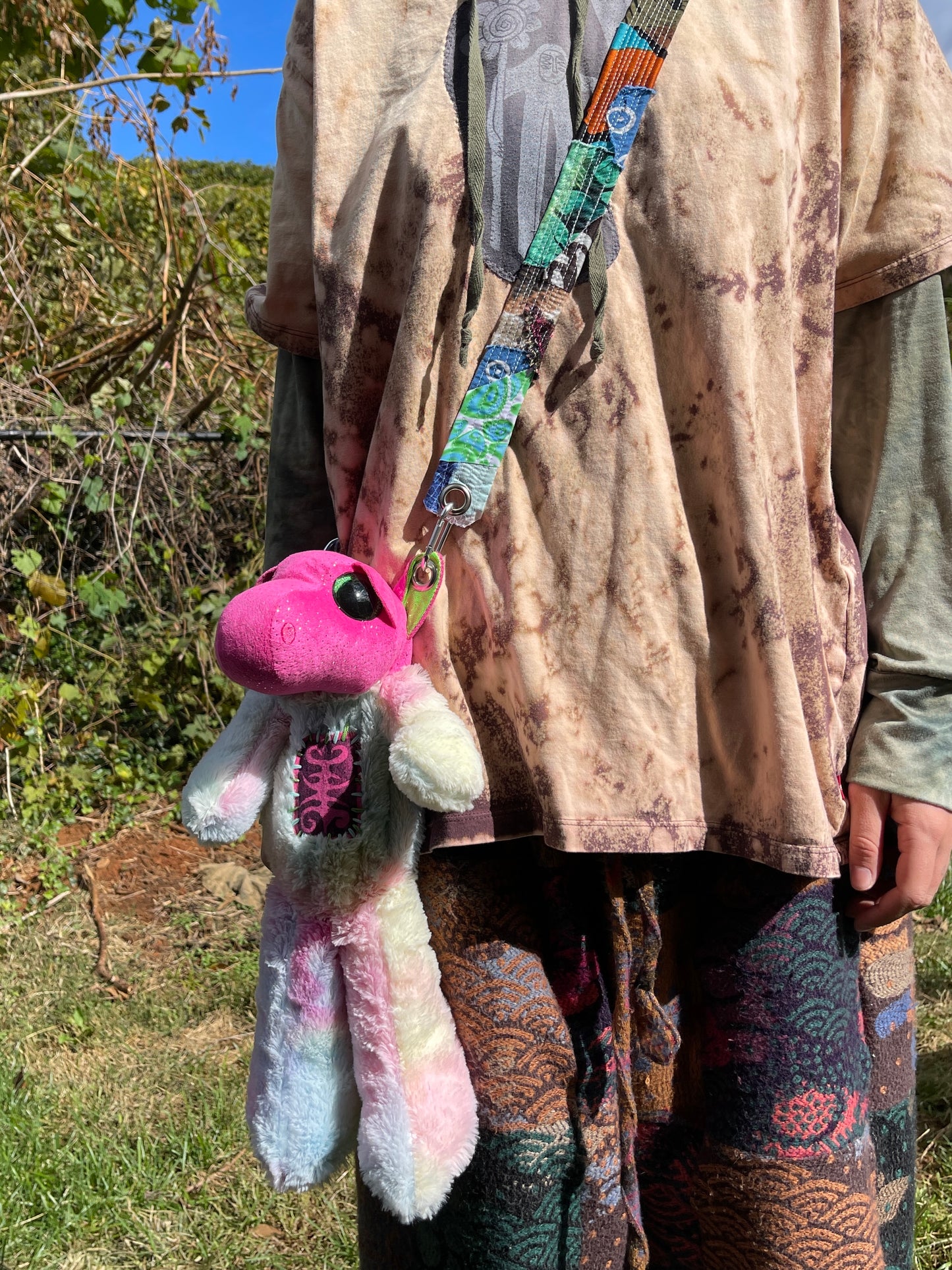 Dragon + rainbow bear hybrid side bag