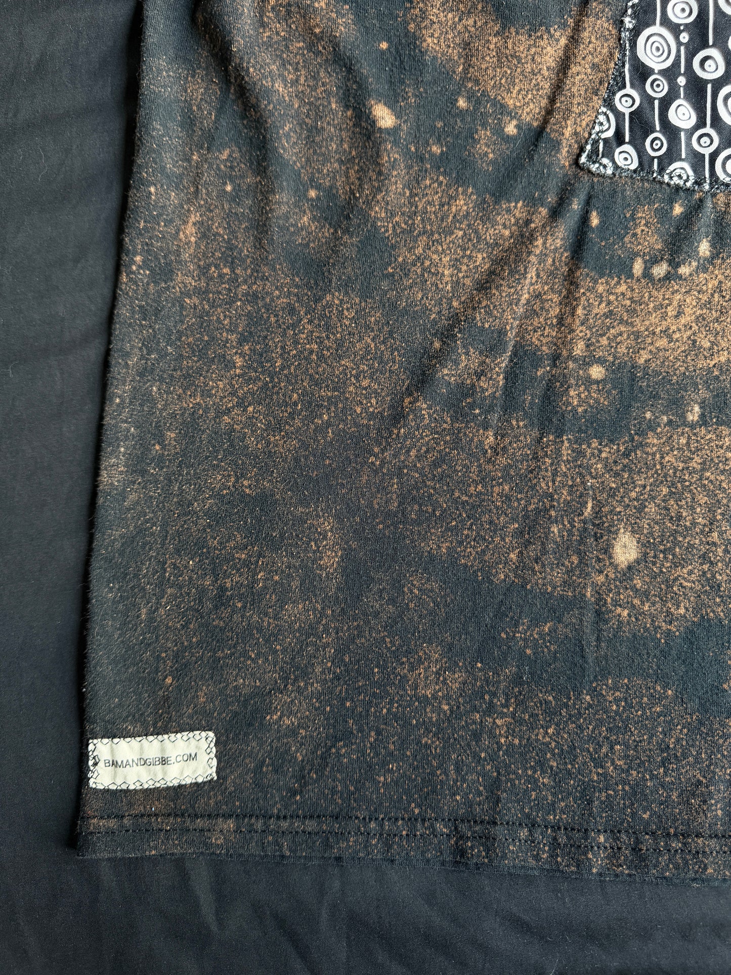 UFO bleach dyed t-shirt