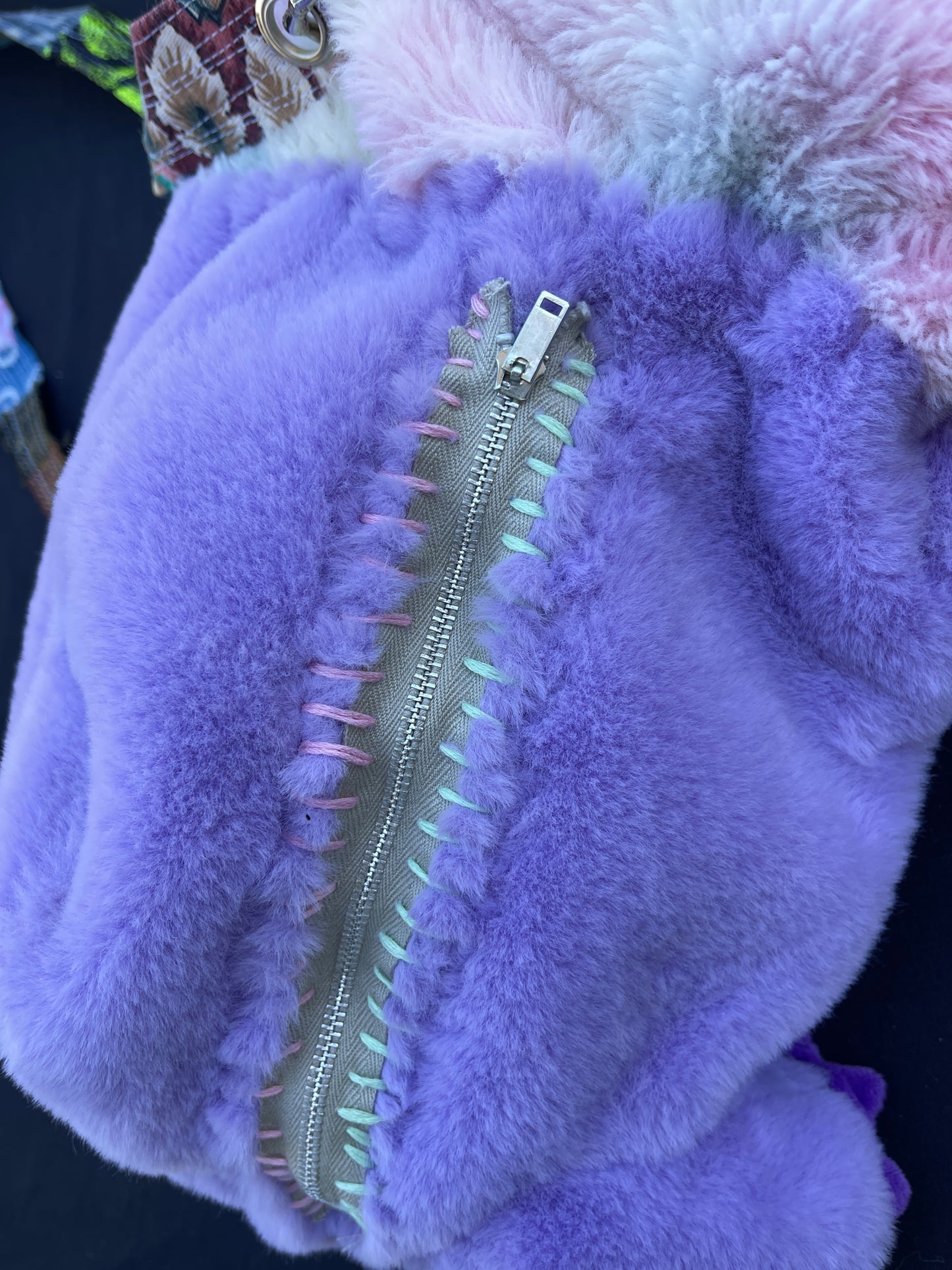 Unicorn + hippopotamus hybrid huge side bag