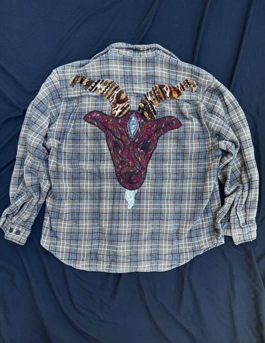 Billy goat scrap patch flannel