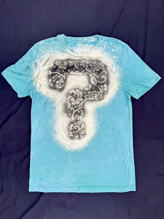 Tipper bleach dyed and spray painted t-shirt