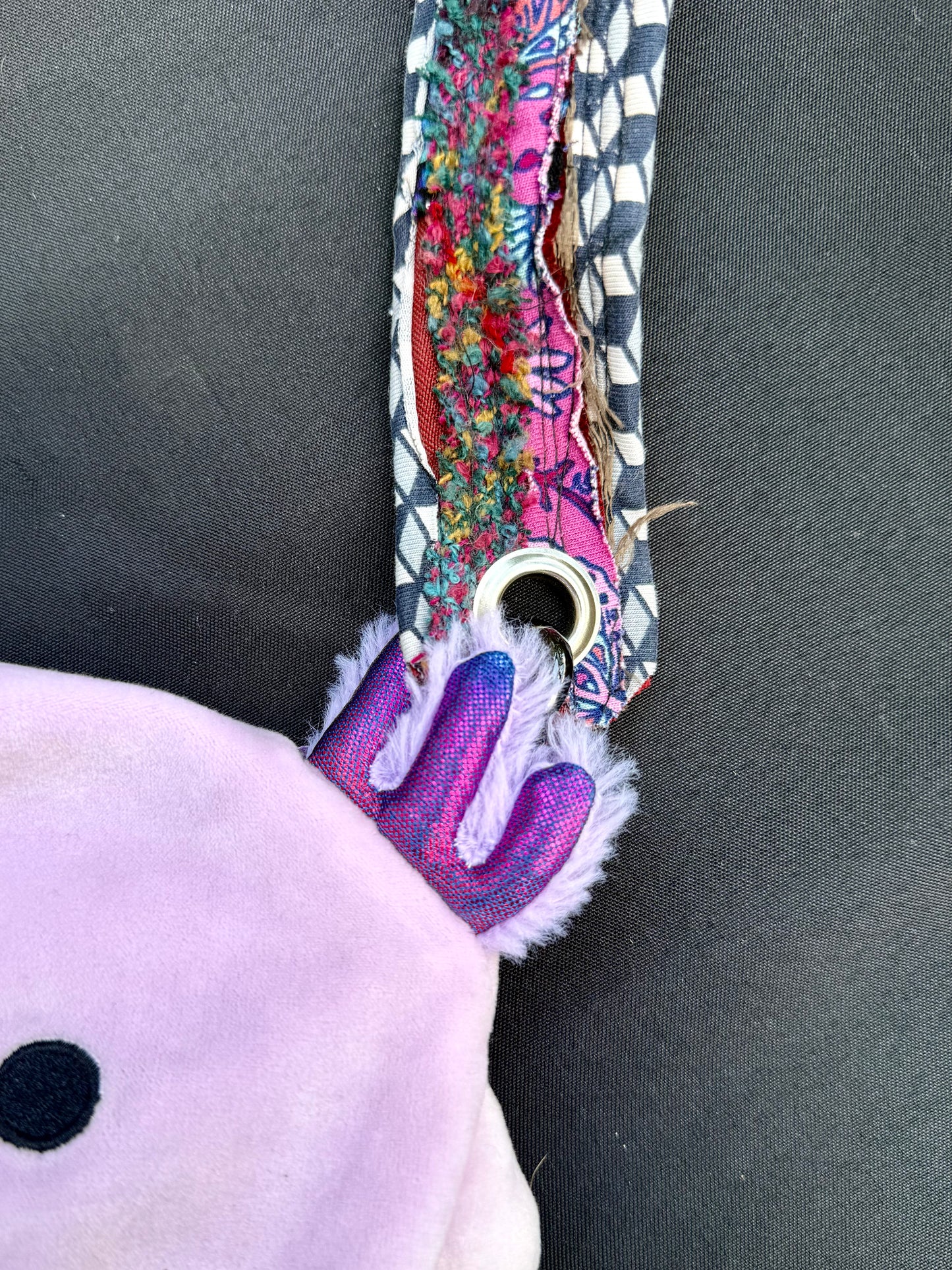 Squishmallow + dragon hybrid side bag