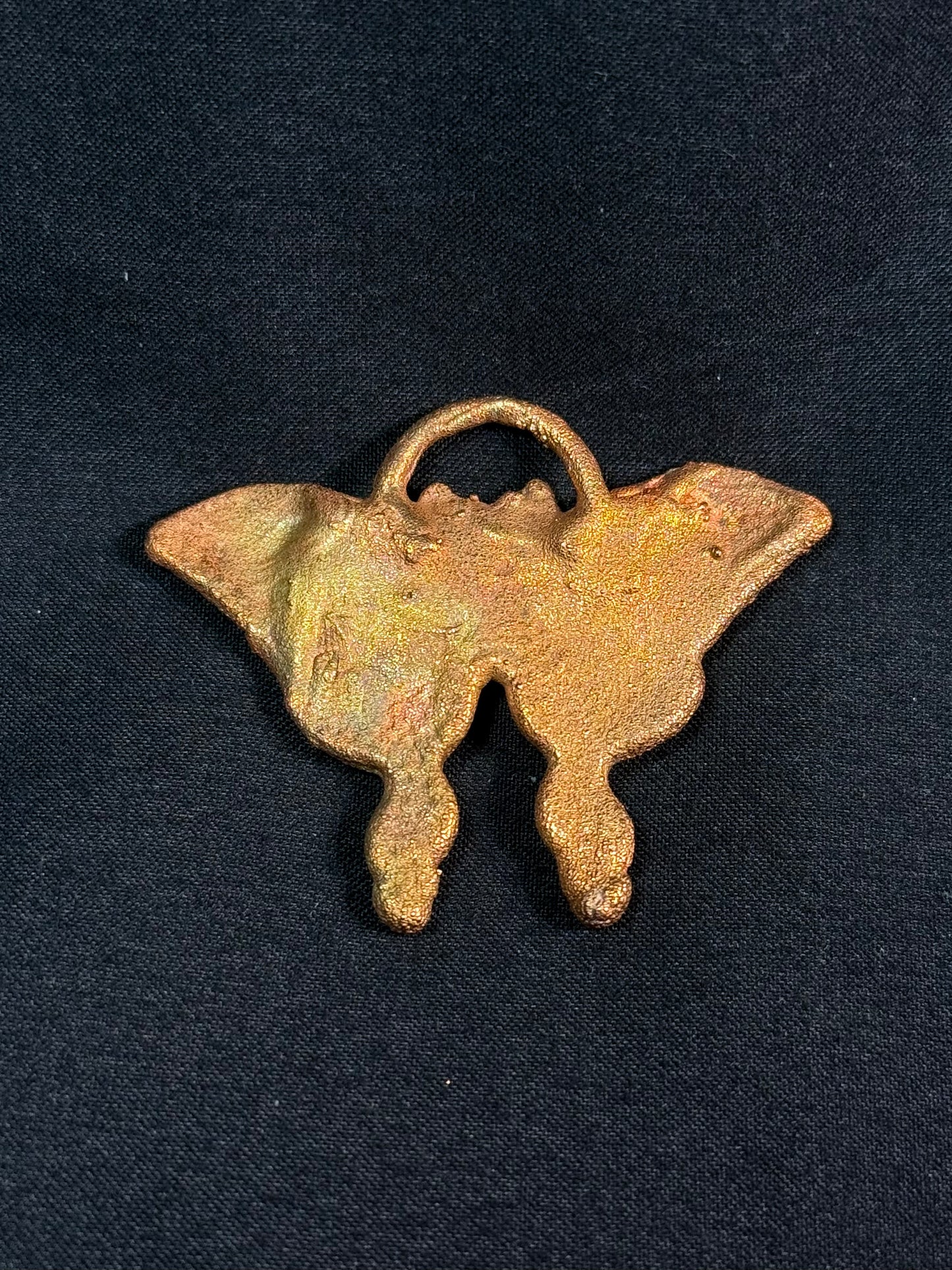 Obsidian butterfly amulet