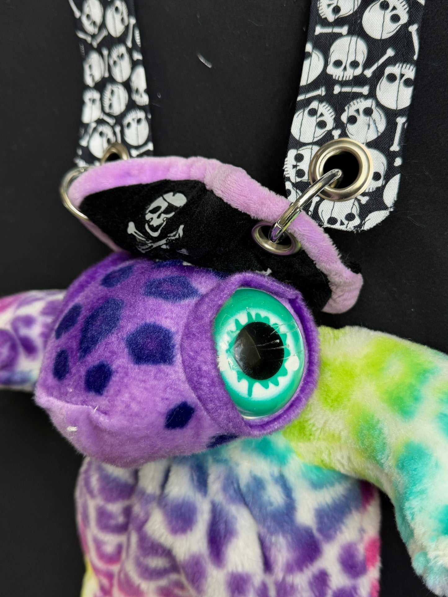 Pirate turtle + rainbow leopard hybrid side bag