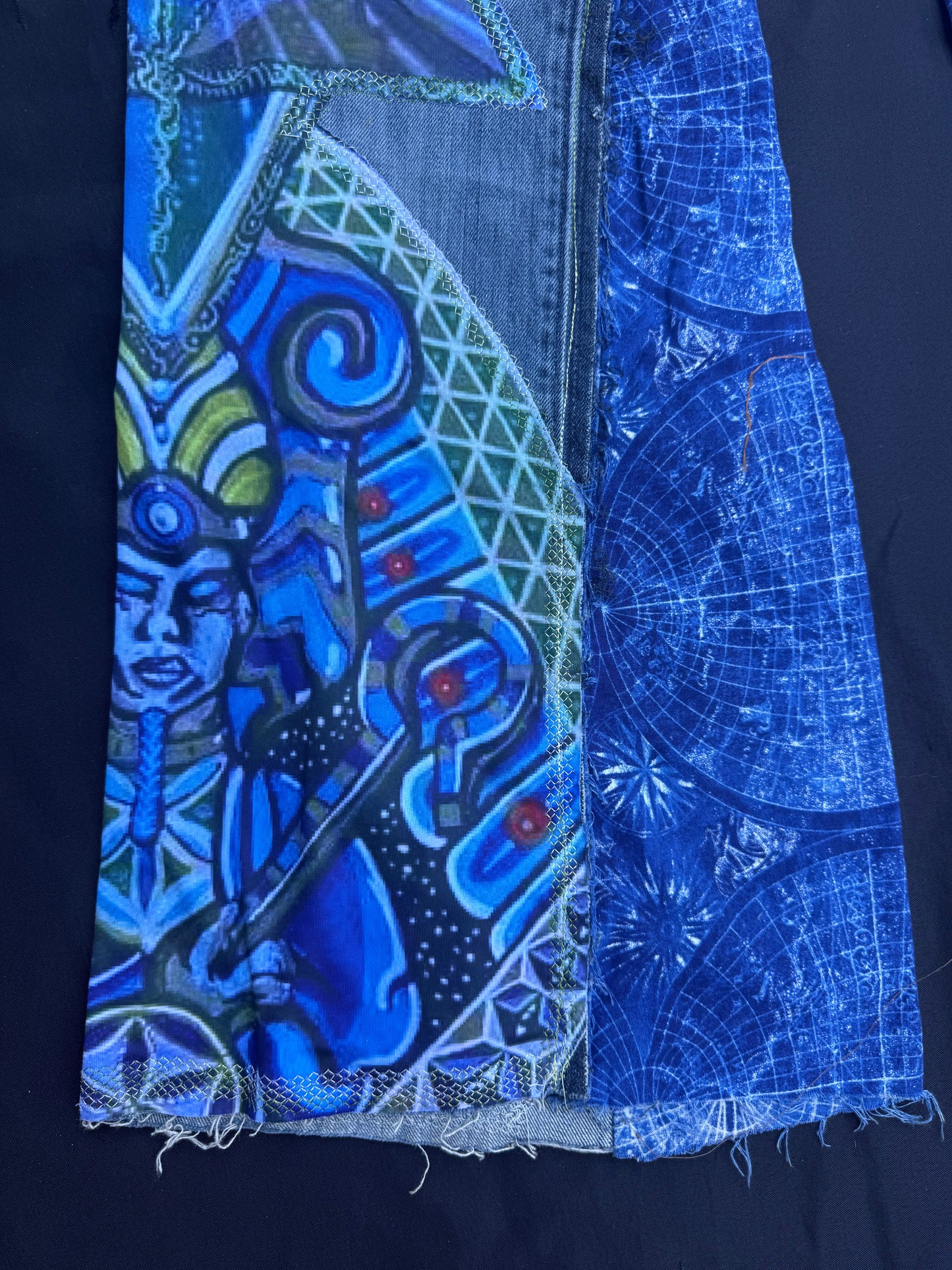 Jesse James astral pharaoh patch jeans