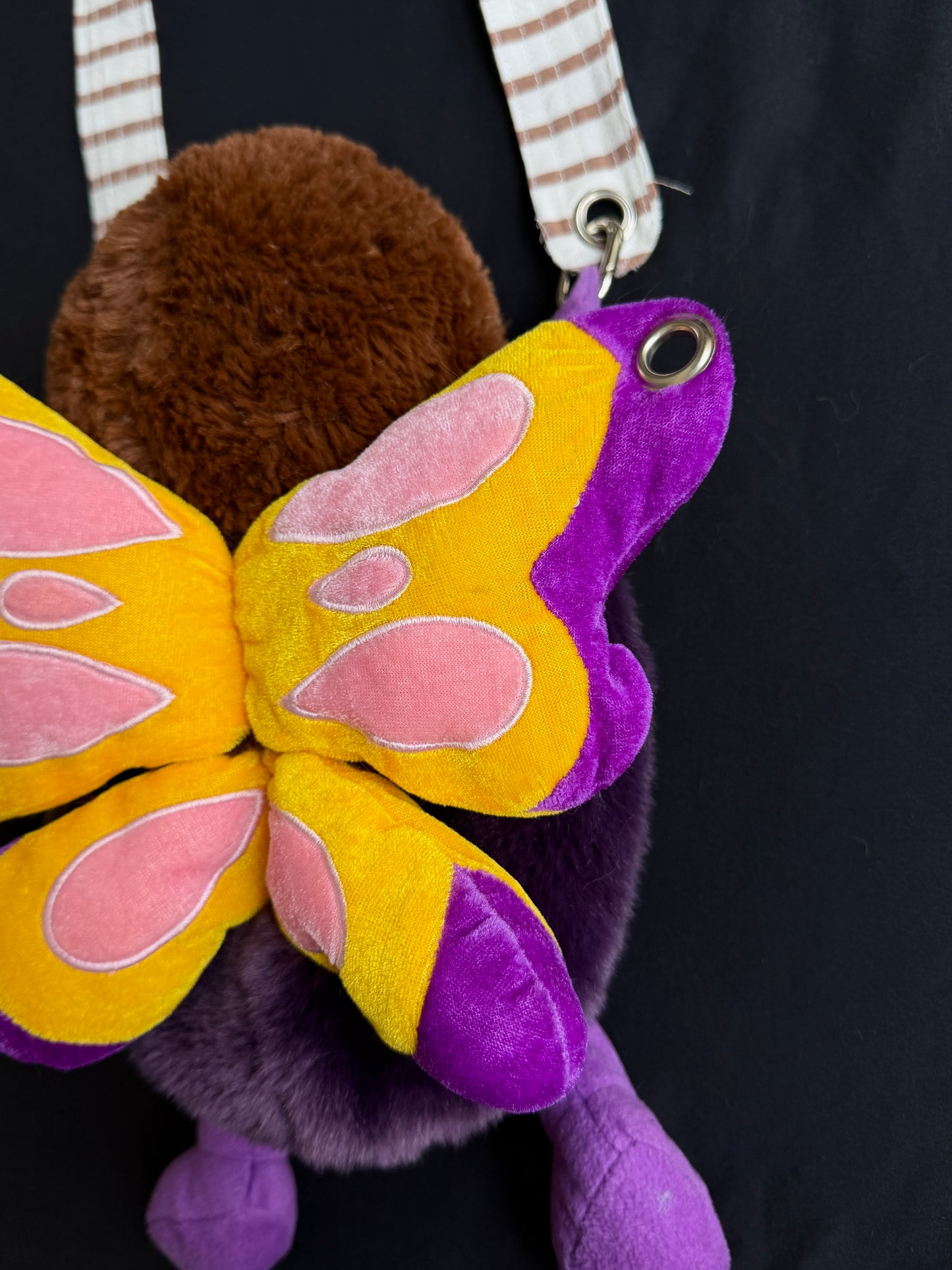 Sloth + butterfly hybrid side bag