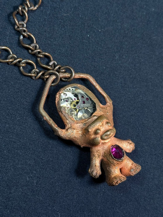 Father Time troll amulet