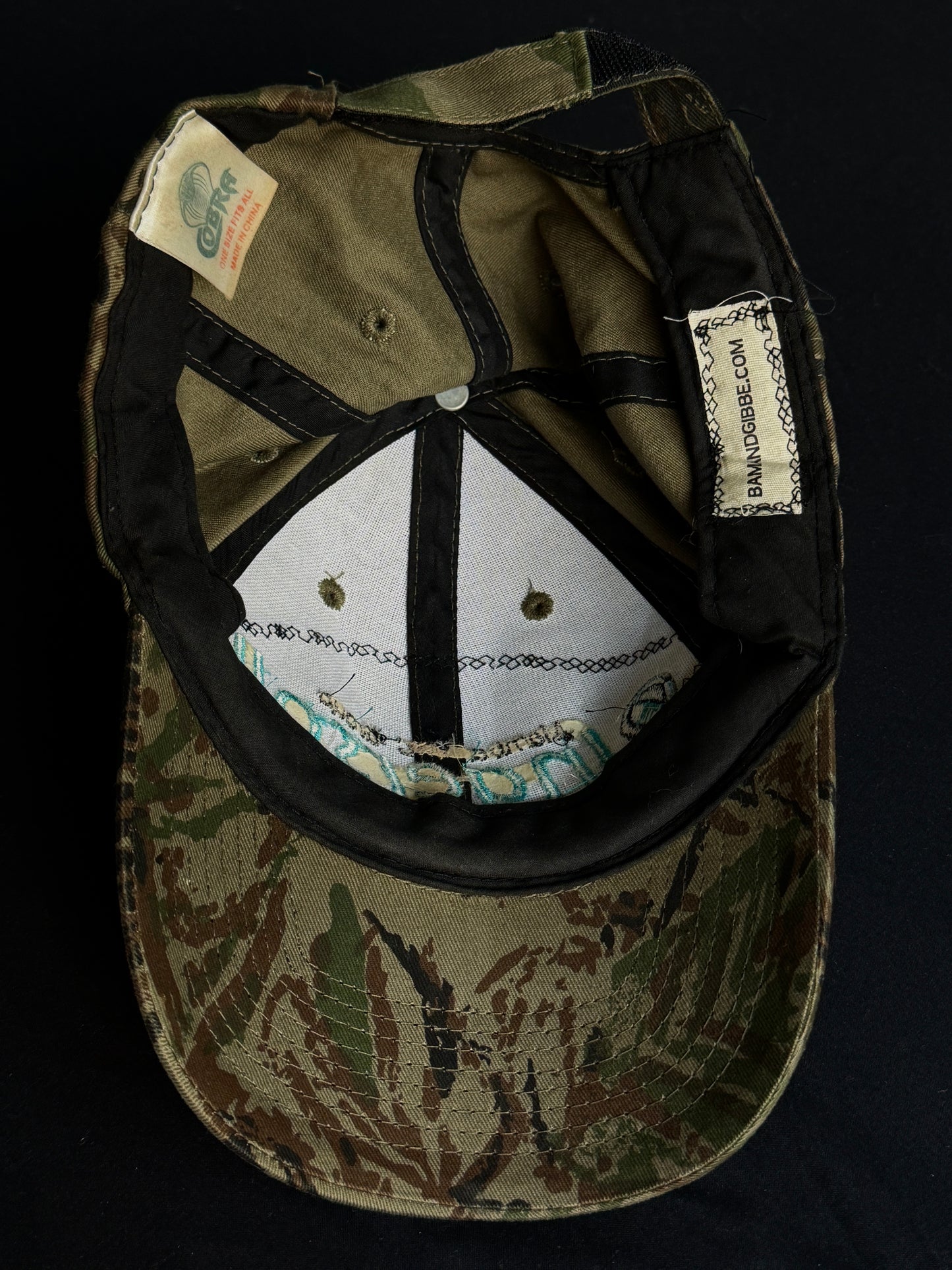 Upcycled Camo Eyeball Hat